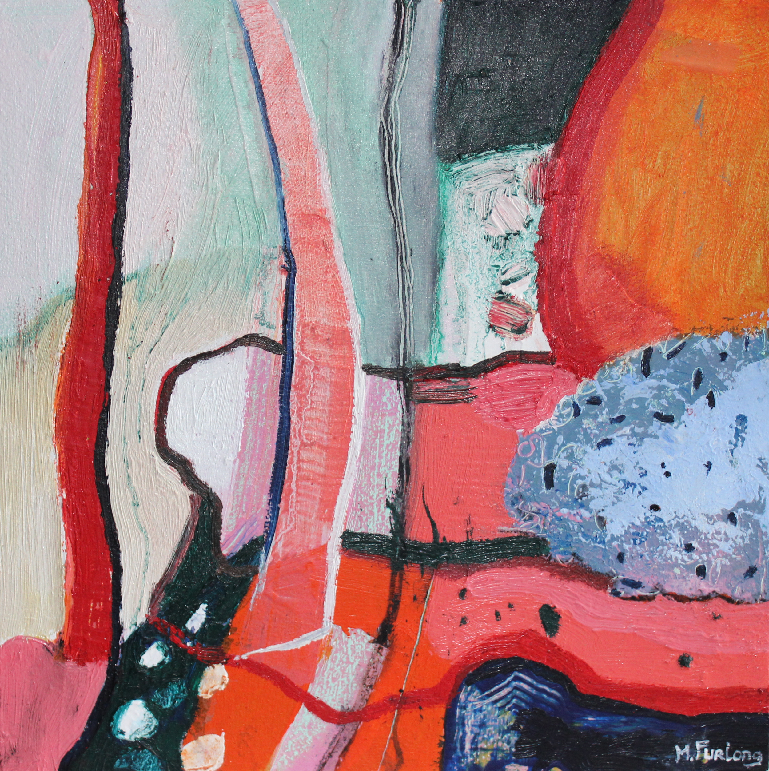 Layers Of Truth I - original oil painting on wood (H20xW20cm)