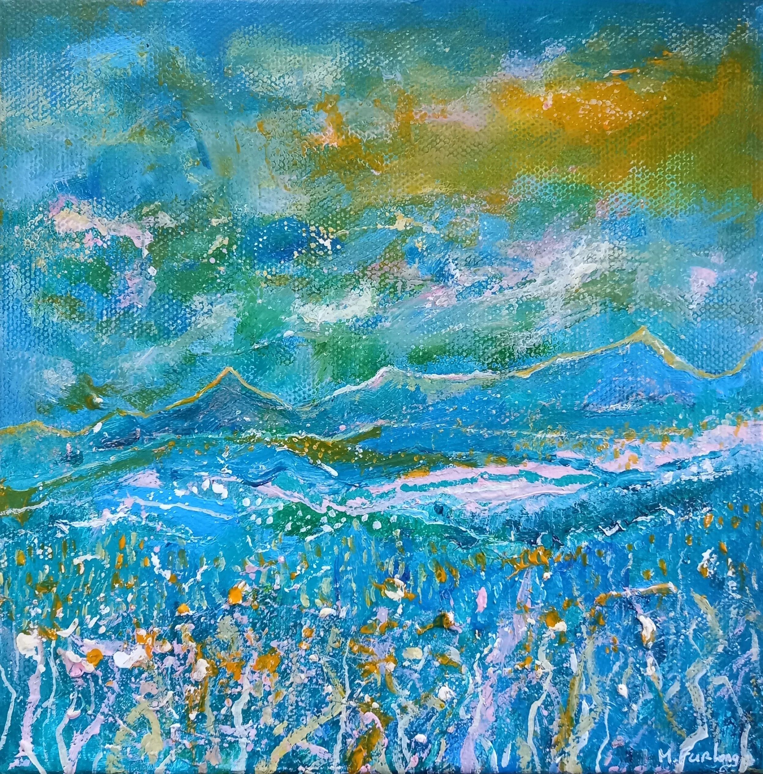Scents and Sounds of the Land - original acrylic painting on canvas (H20xW20cm)