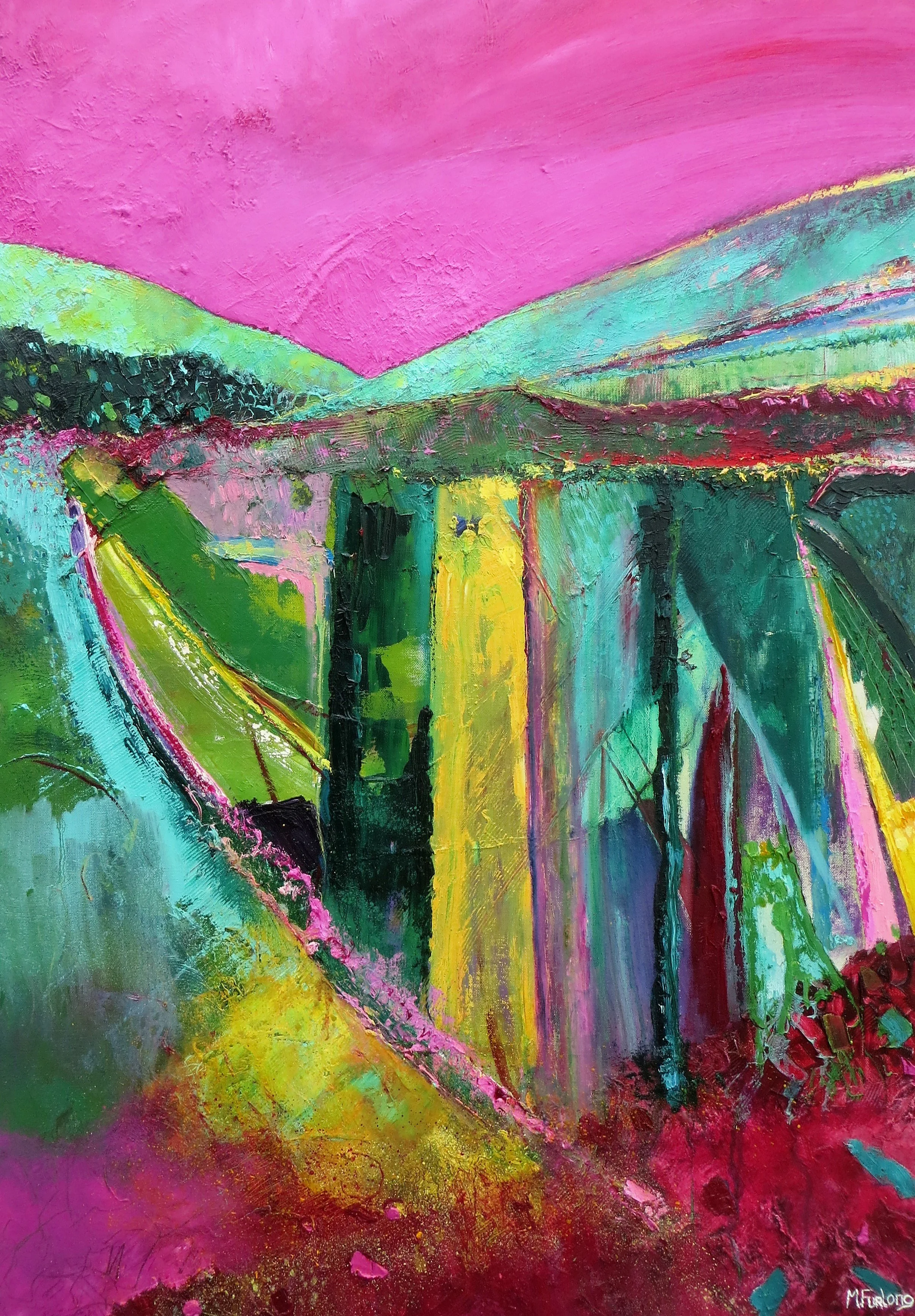 Coming Down From The Mountain - original oil painting on canvas (H100xW70cm)