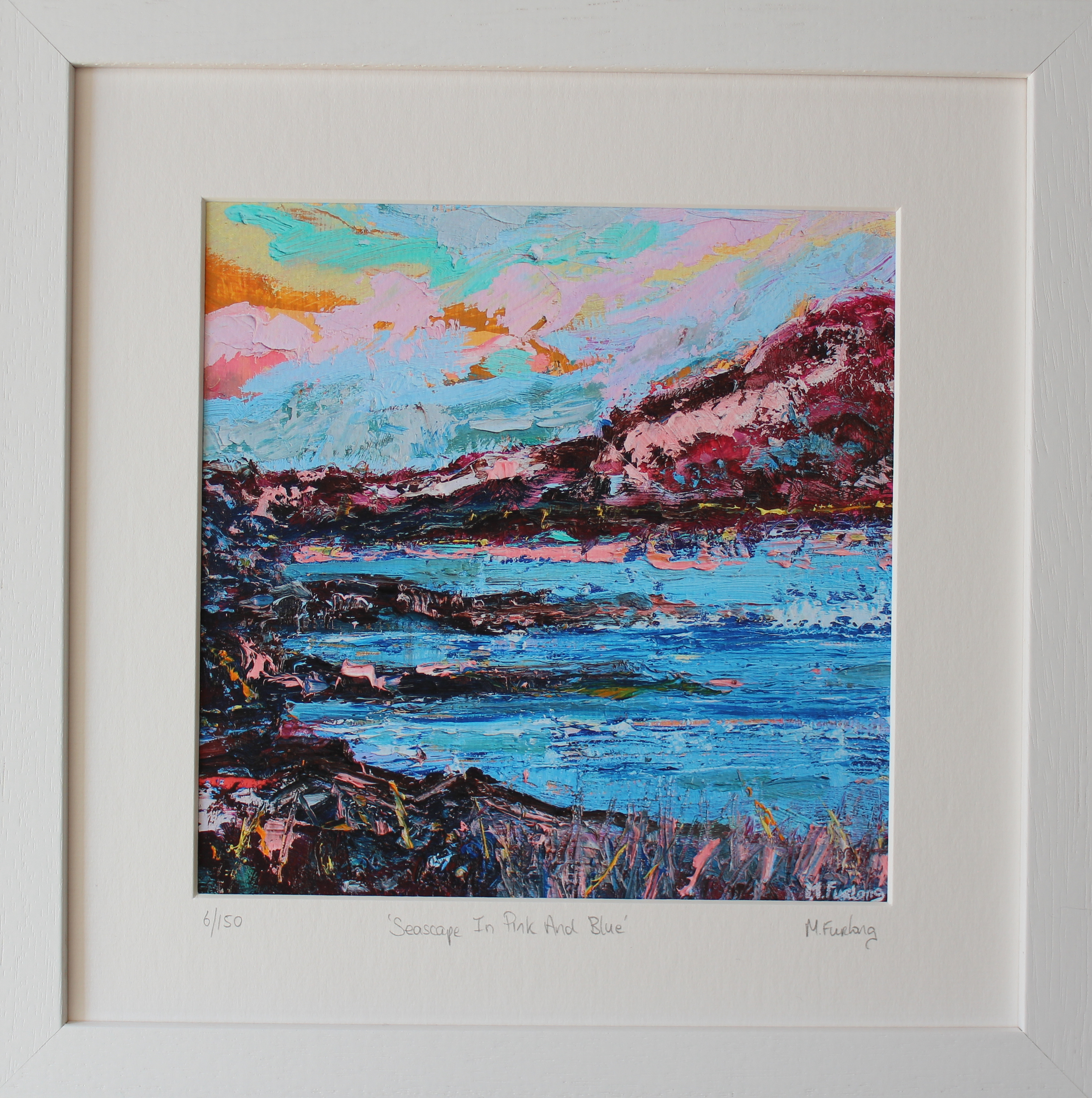 Seascape In Pink And Blue framed print.png