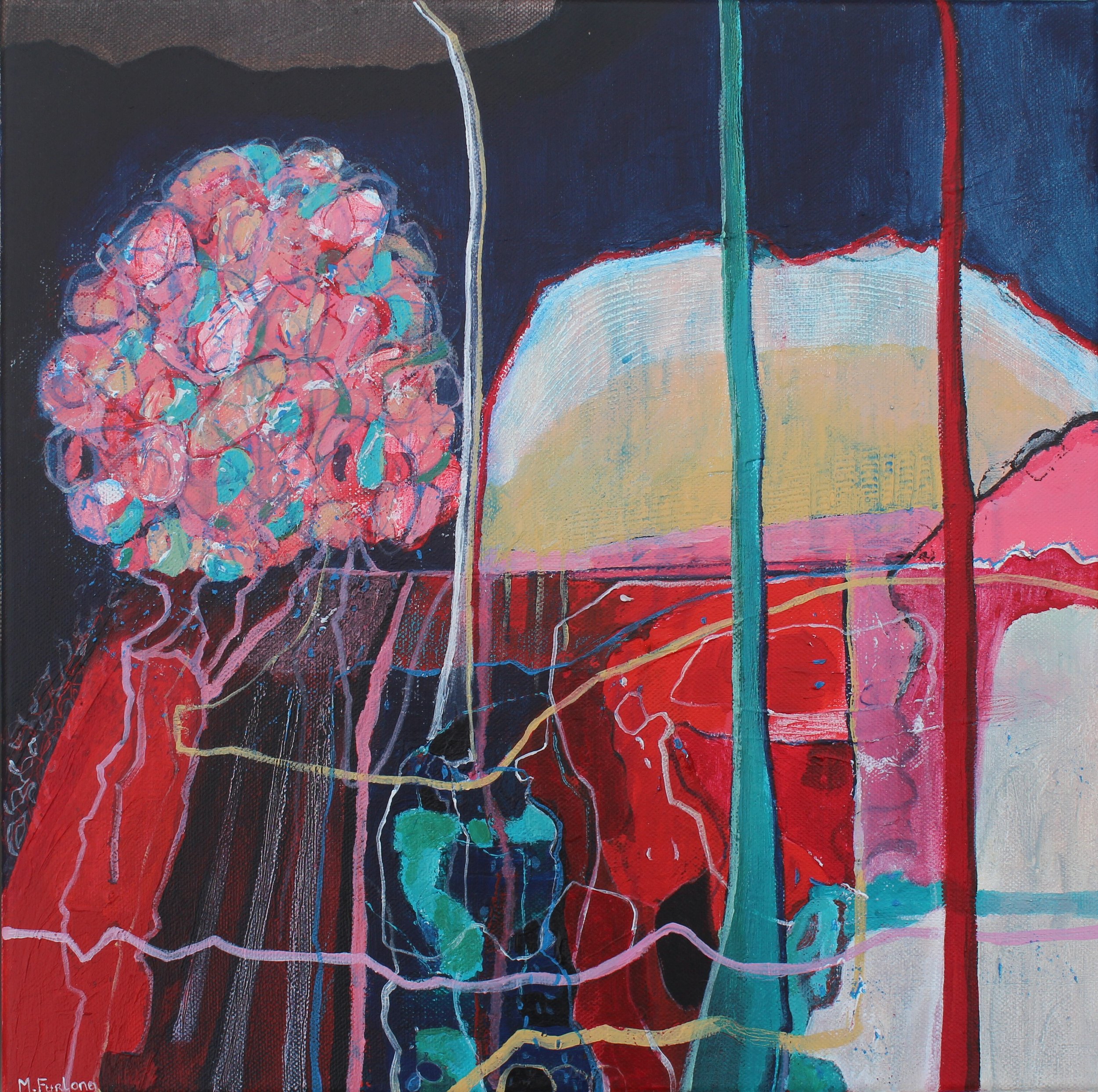 From The Shadows - original acrylic painting on canvas (H40xW40cm)