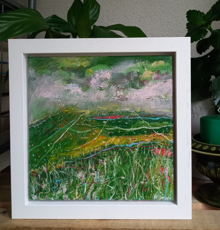 Nature Is Where I Belong - acrylic on canvas (Framed size - H25xW25cm).png