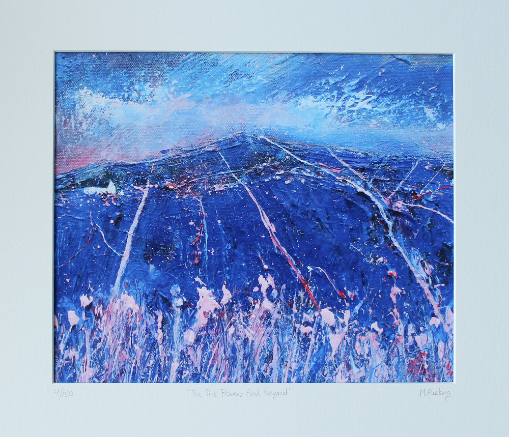 The Pink Flowers And Beyond - Limited Edition Print (H25xW30cm)