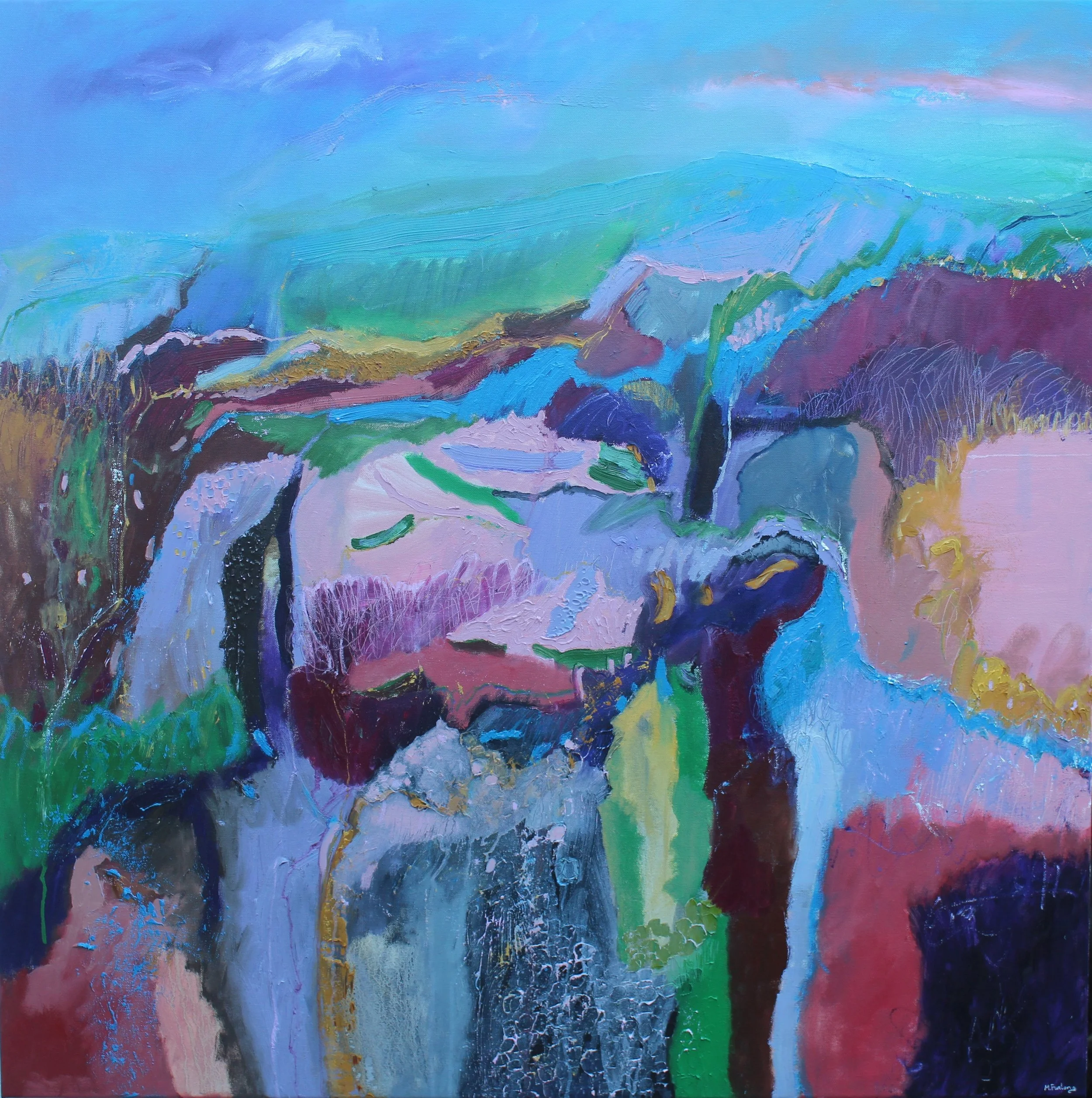 Close To Nature - original oil painting on canvas (H100xW100cm)