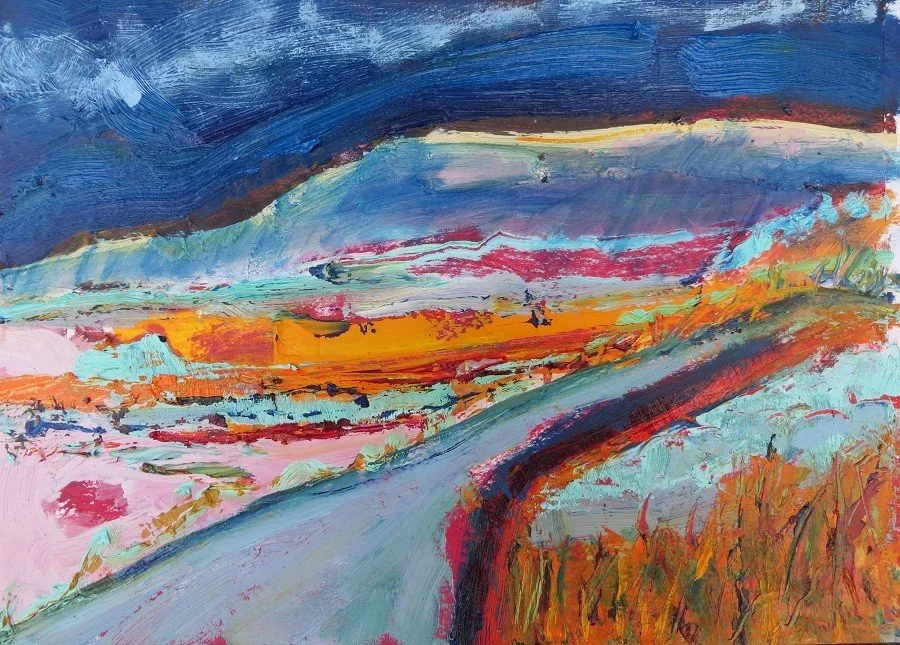 Abstract Ireland Series - Landscape With Blue Sky