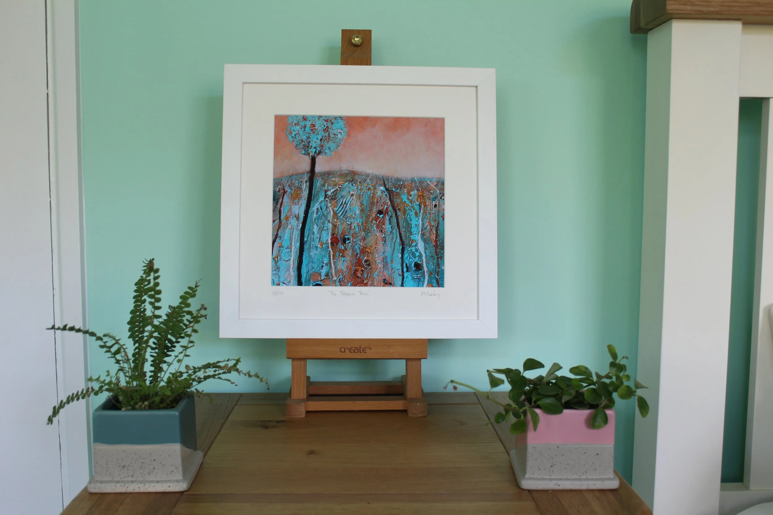 The Turquoise Tree framed print in situ.JPG