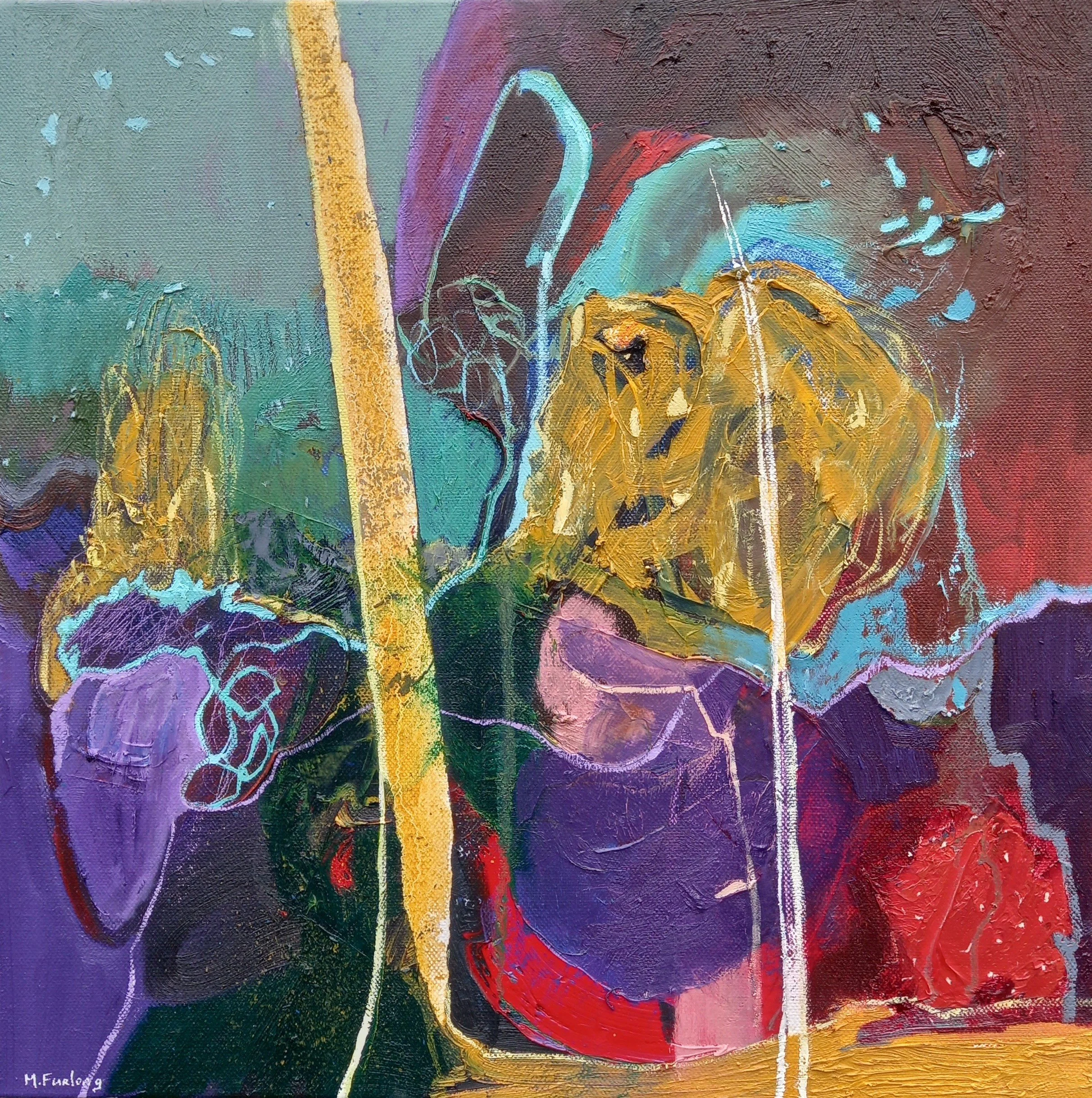 Beyond the Veil - original oil painting on canvas (H40xW40cm)