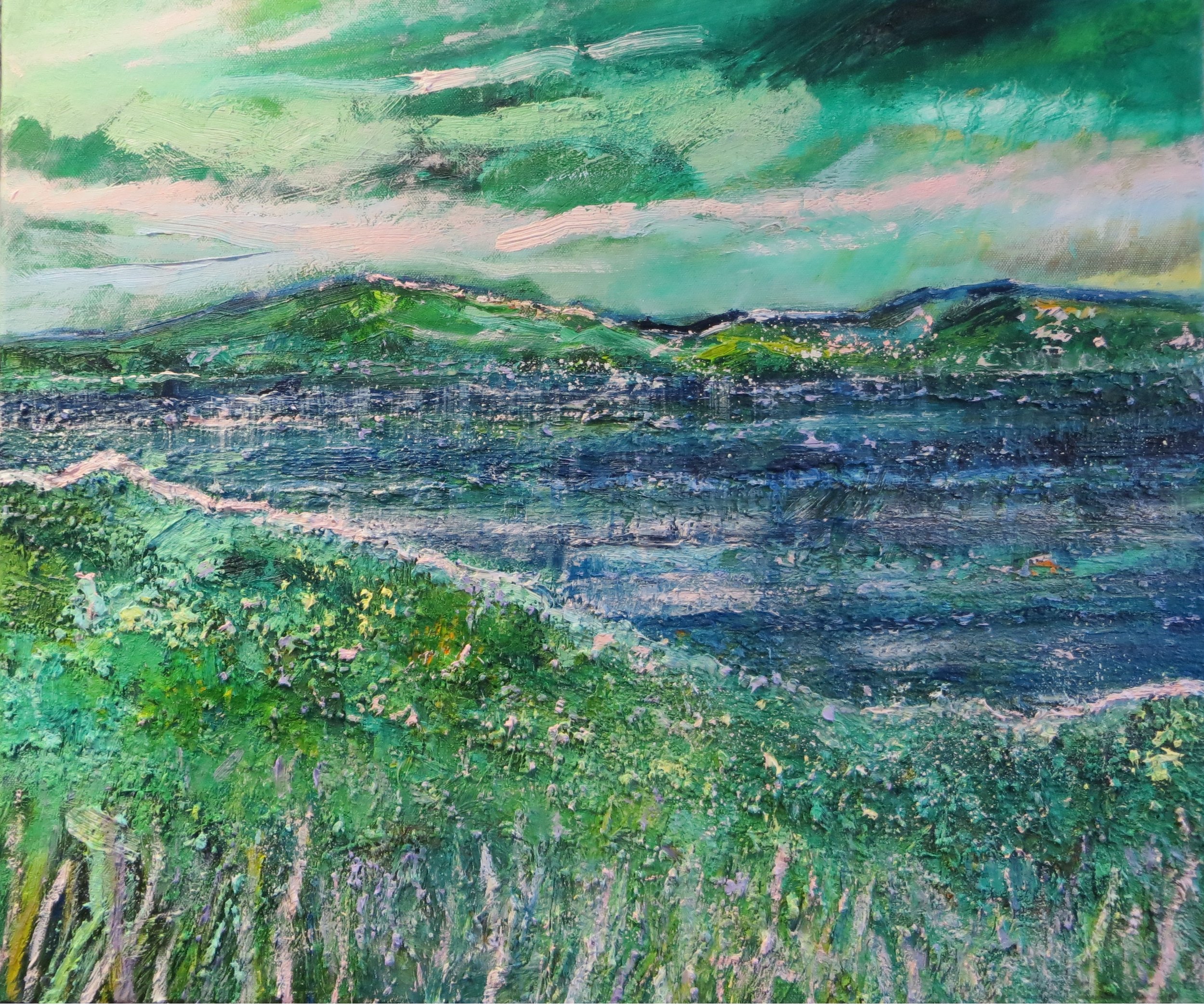 Seascape In Green And Blue