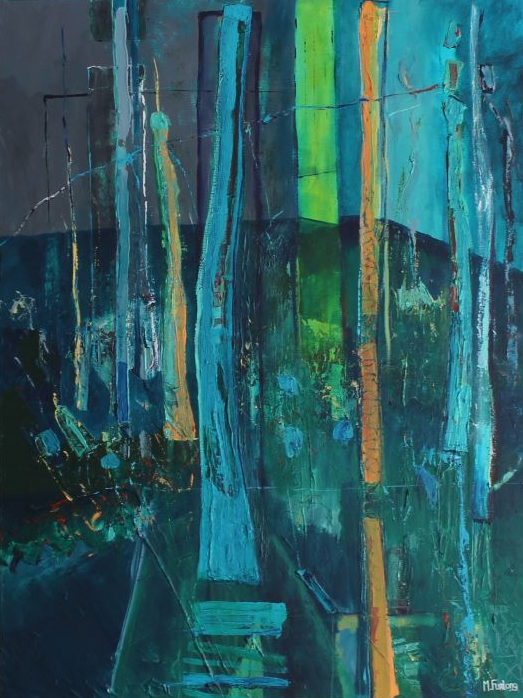 I Want To Be Alone - original acrylic painting on canvas (H101xW76cm)