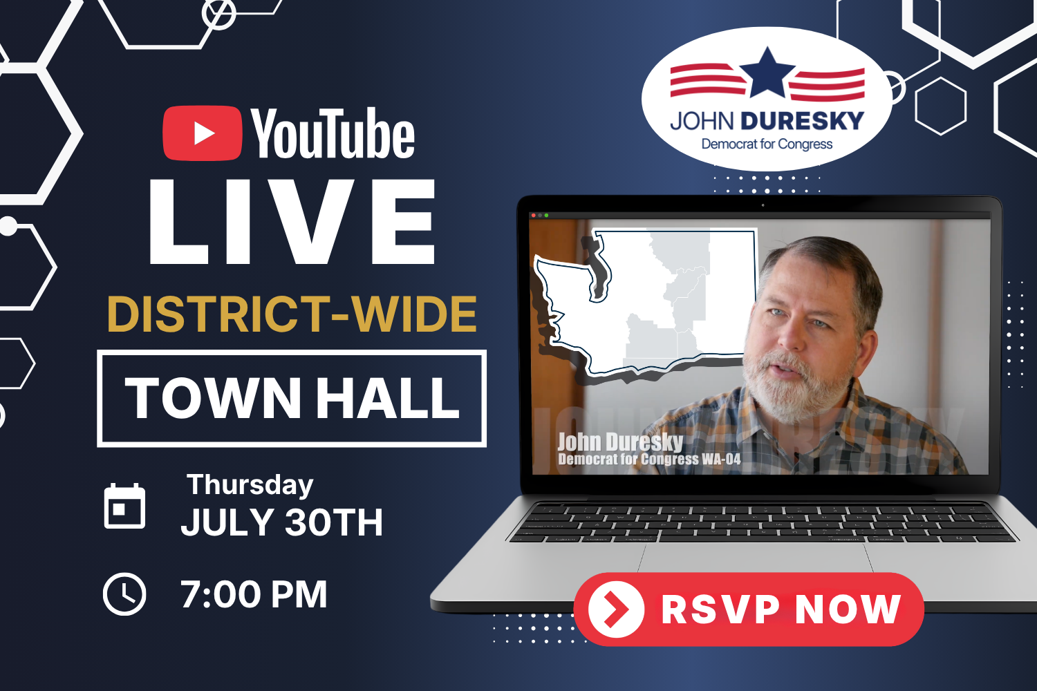 RSVP to the YouTube LIVE District-Wide Town Hall with John Duresky
