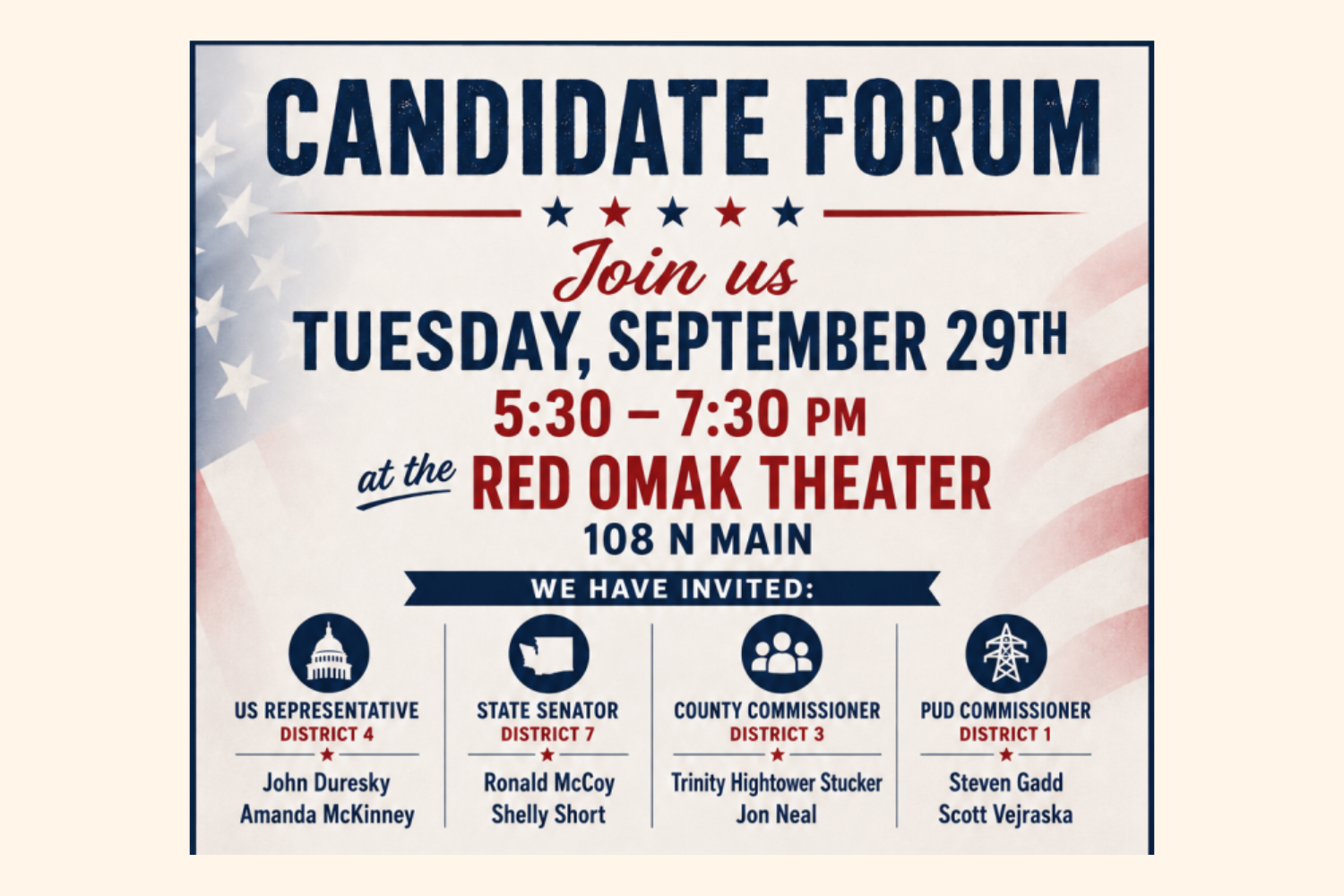 Omak Chamber of Commerce Candidate Forum