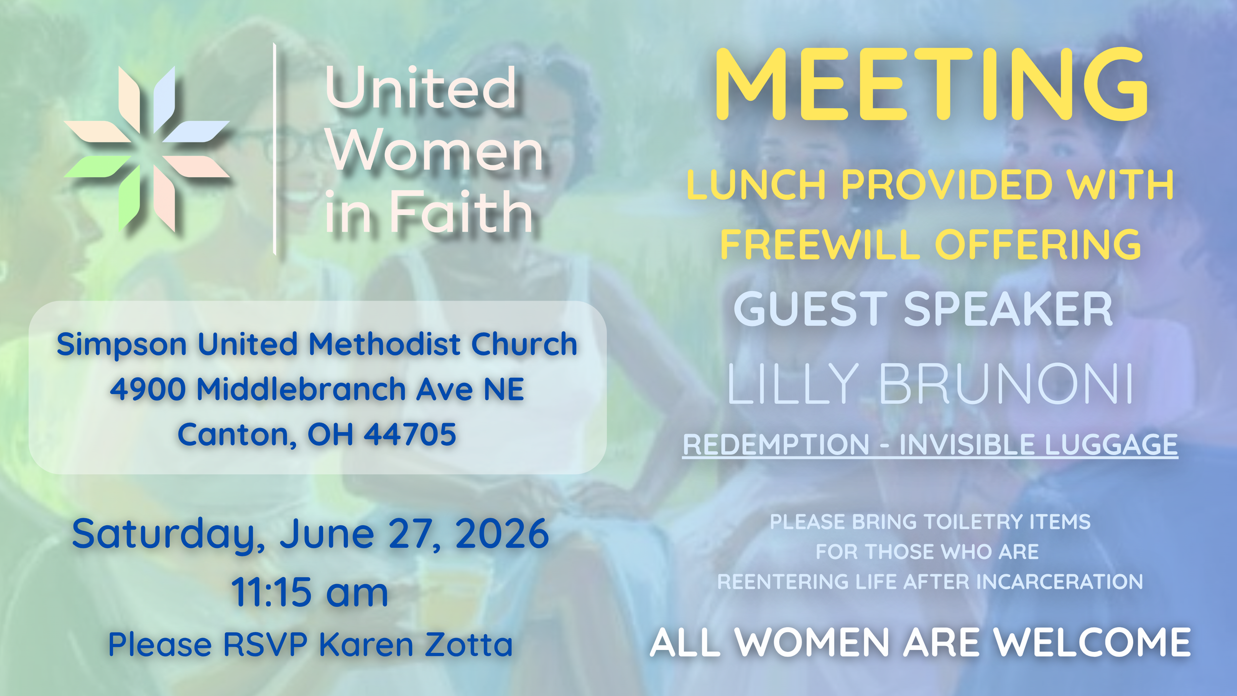 United Women in Faith Meeting - Guest Speaker Lilly Brunoni