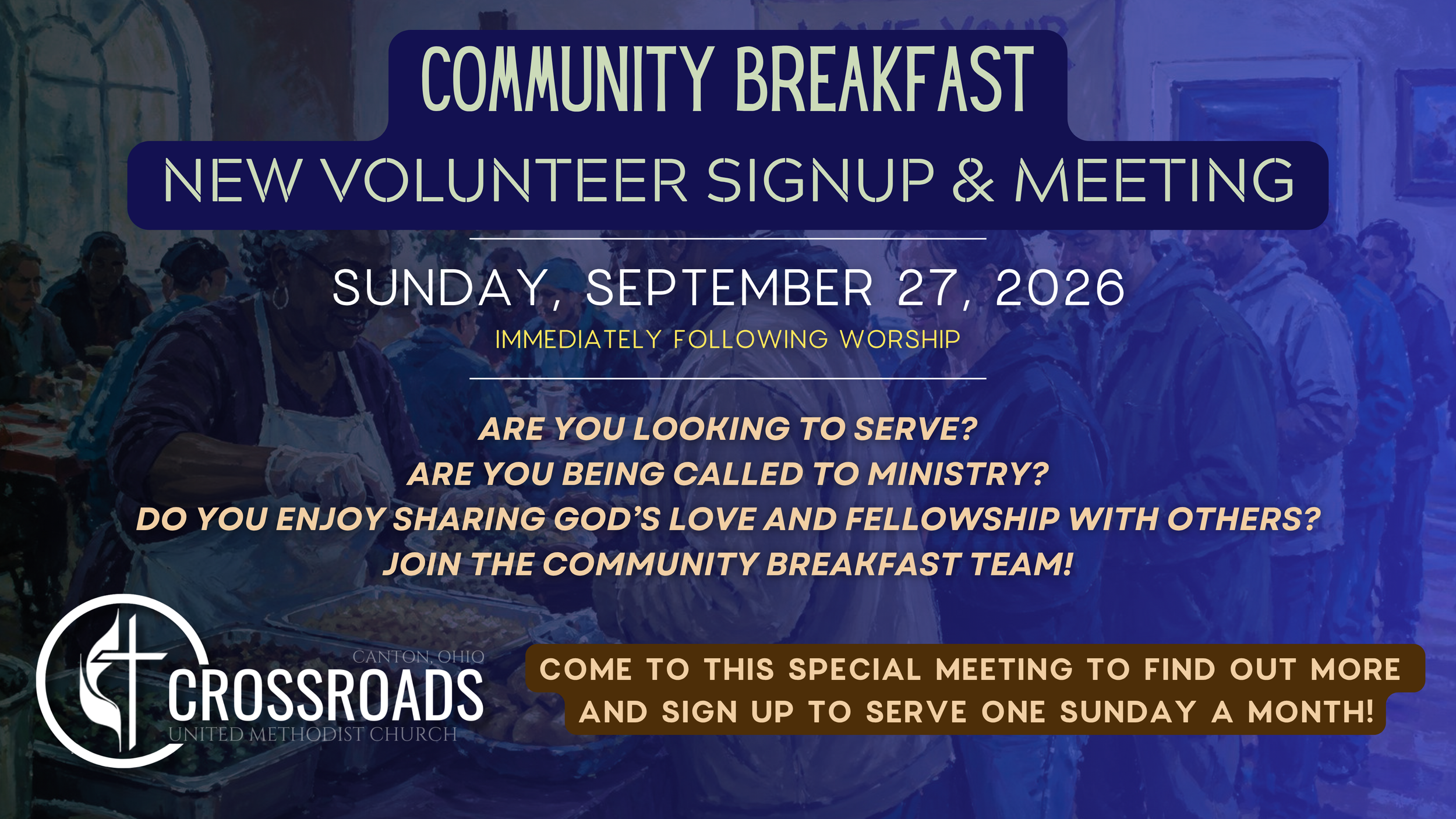 Community Breakfast New Volunteer Signup and Meeting