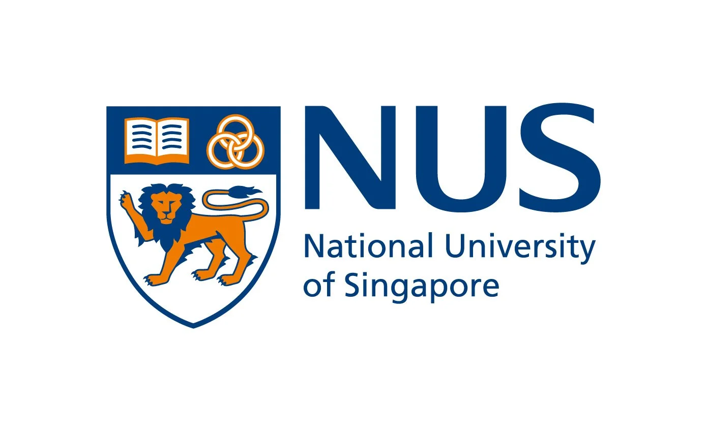 The National University of Singapore (NUS) crest featuring the lion and interlinked rings, representing the pinnacle of Asian academic leadership and the global agency targeted through the Bricks to Stone mentorship framework.