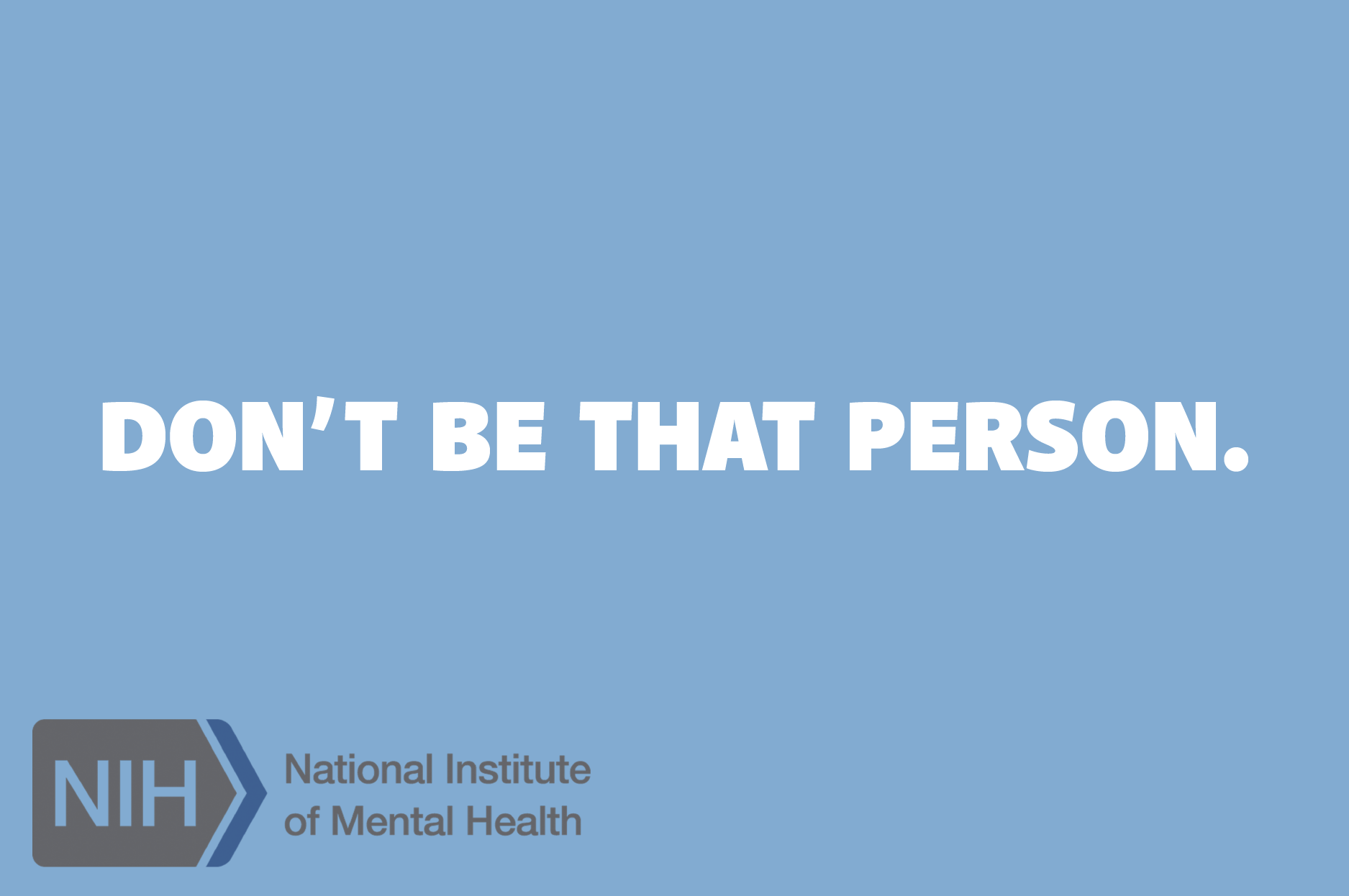 Don't be that person