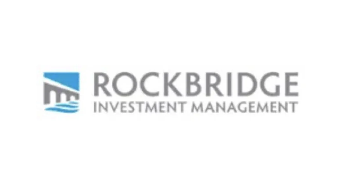 Logo of Rockbridge Investment Management, featuring a stylized bridge and water design with the company name.