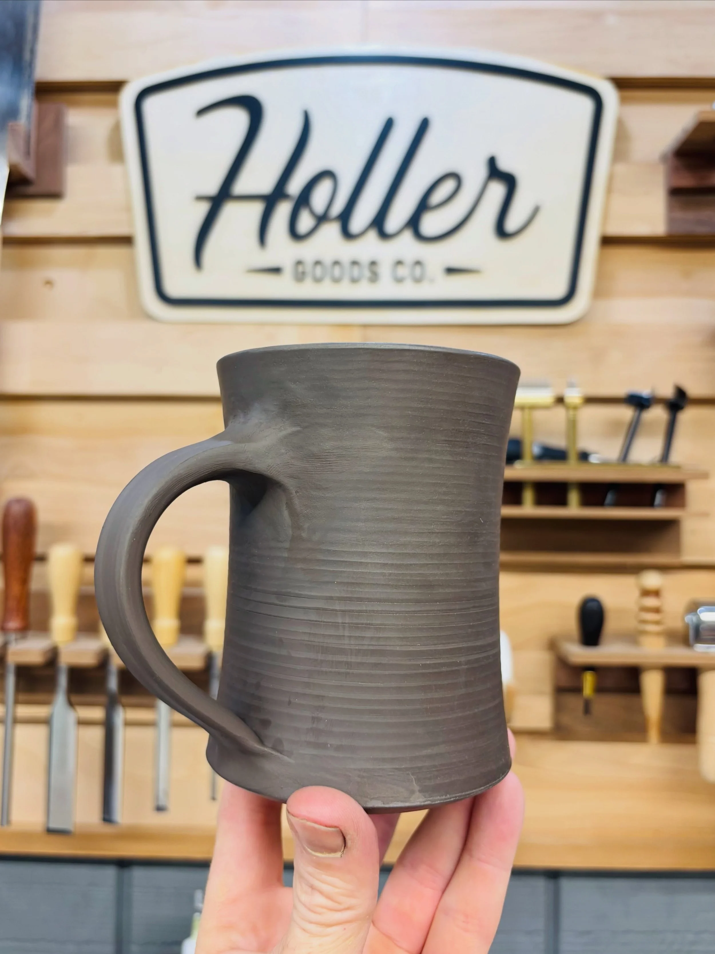 I&rsquo;m loving this handle.

I&rsquo;ve struggled with overworking the clay, introducing flaws, and taking way too much time attaching handles. I finally figured out how to use a clay plug and pull the handle while it&rsquo;s attached to the mug. P