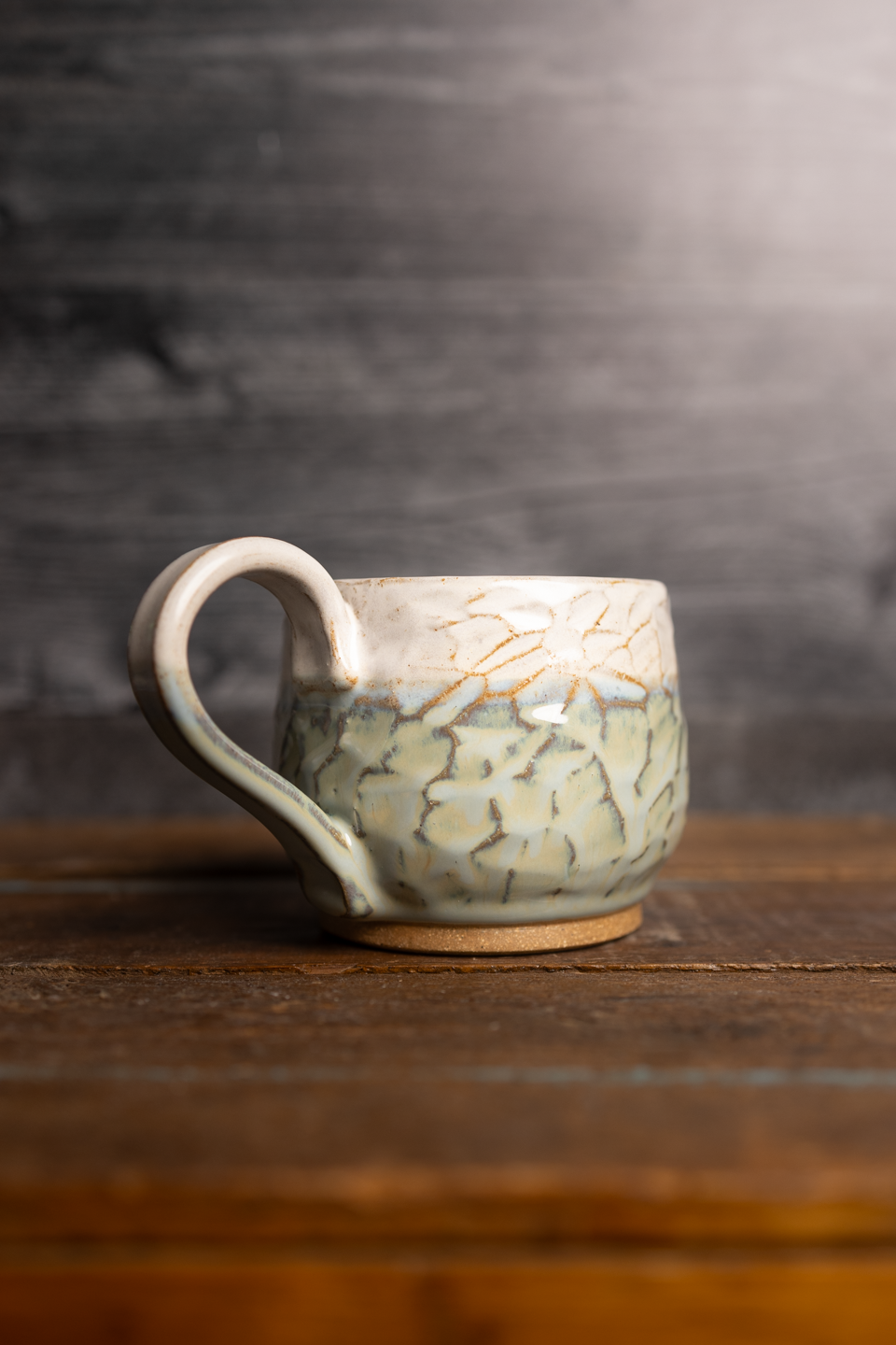 Hand-Carved Stoneware Mug – 13oz