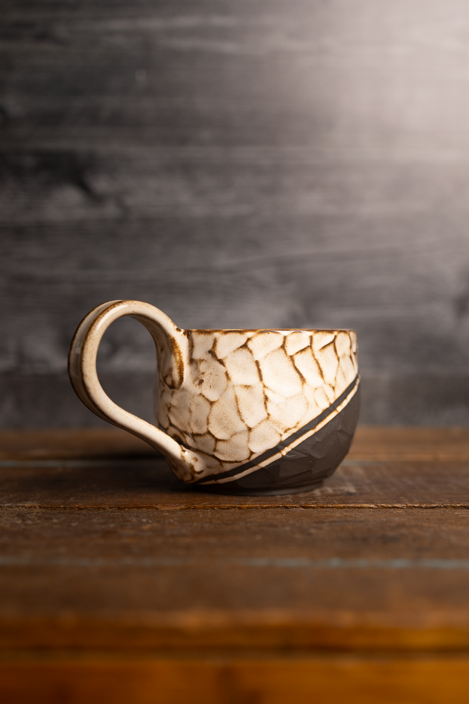 Hand-Carved Stoneware Mug – 10oz