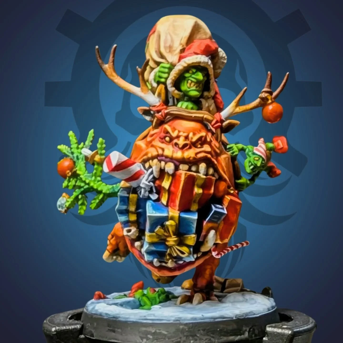 Da grotsmas git ready for the table top! Since the holiday season is here, snow is on the ground and the WAAAAAGH is here. May you get all the gifts you want and all the dakka you can handle! 

#warhammer #warhammercommunity #warhammer40k #gamesworks