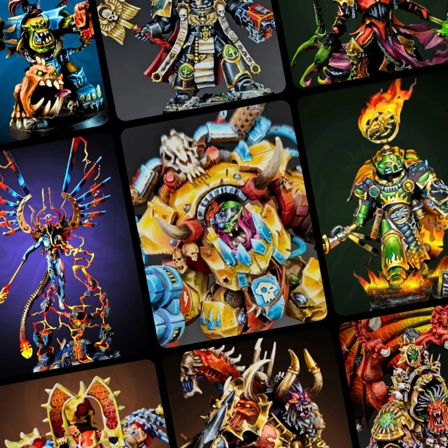 My collection of painted models is starting to look satisfying as a portfolio. 

Check out more or book a commission at chaoscreationminis.com

#warhammercommunity #gamesworkshop #miniaturepainting #commissionpainting #warhammer