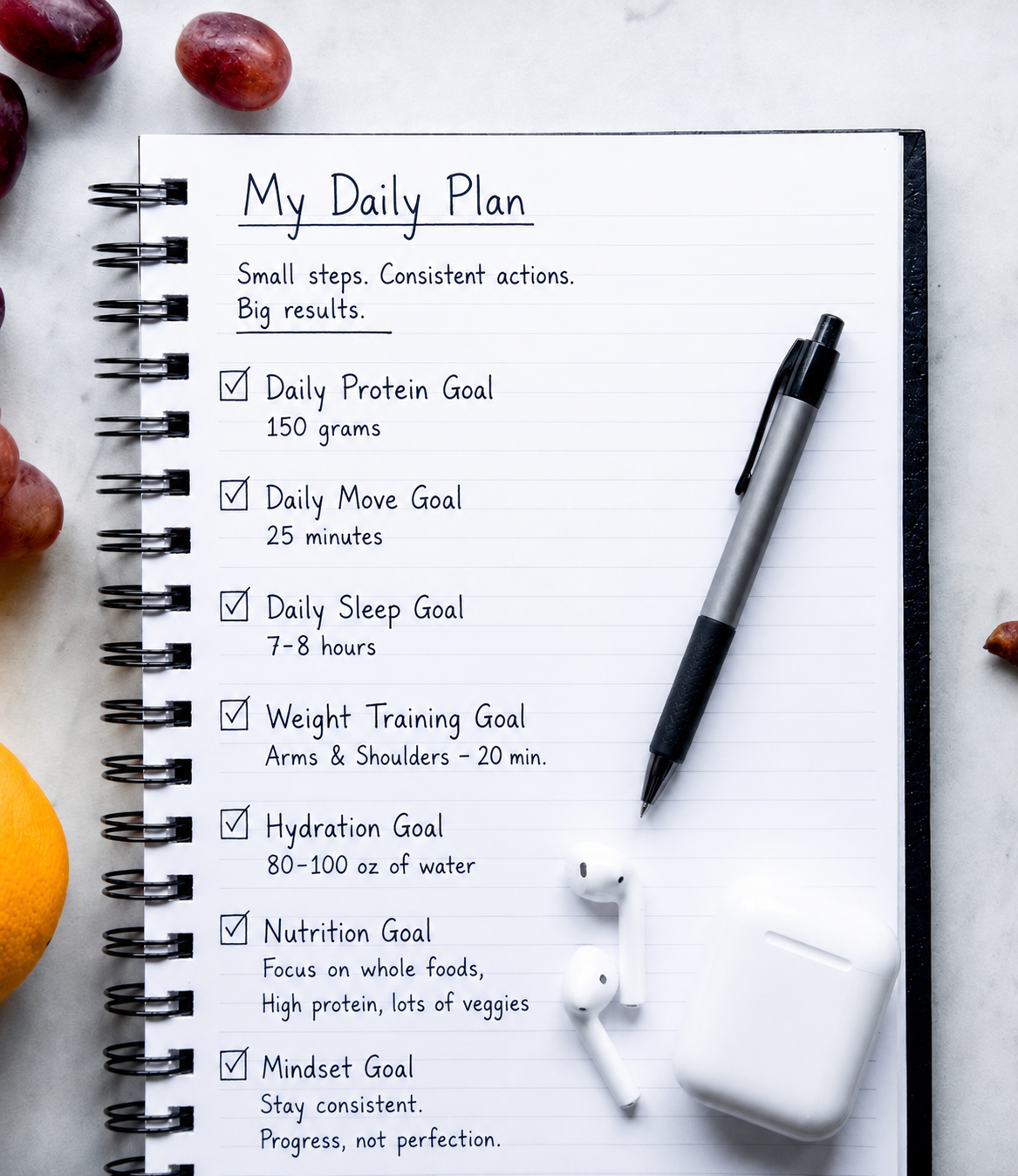 Daily Nutrition and Exercise Goals