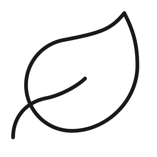 Enkel illustrasjon av et blad med stilk.