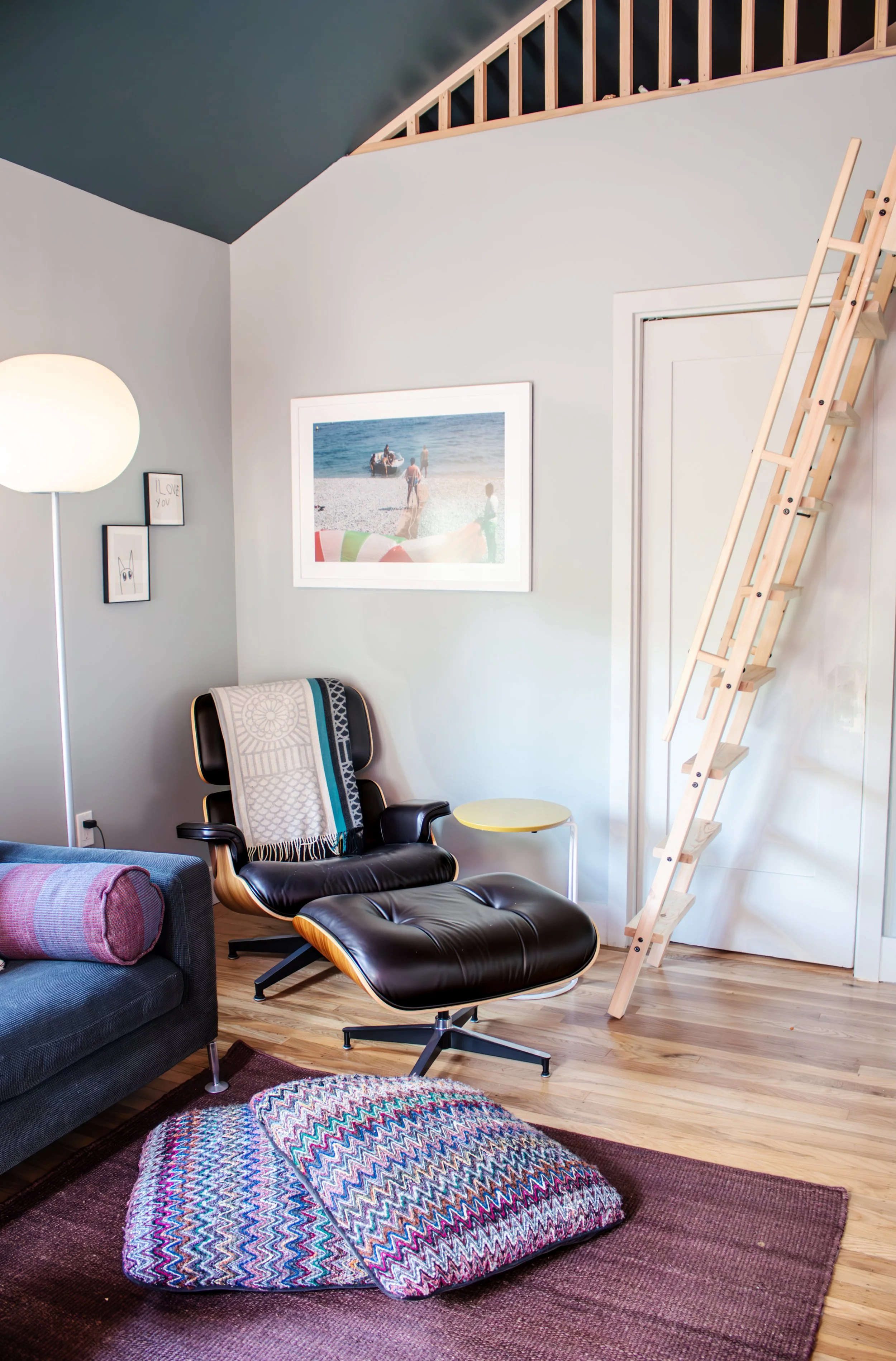 A vaulted ceiling allows room for a small loft for children to tuck away and read or play.

Construction: Hyperion Design and Build
