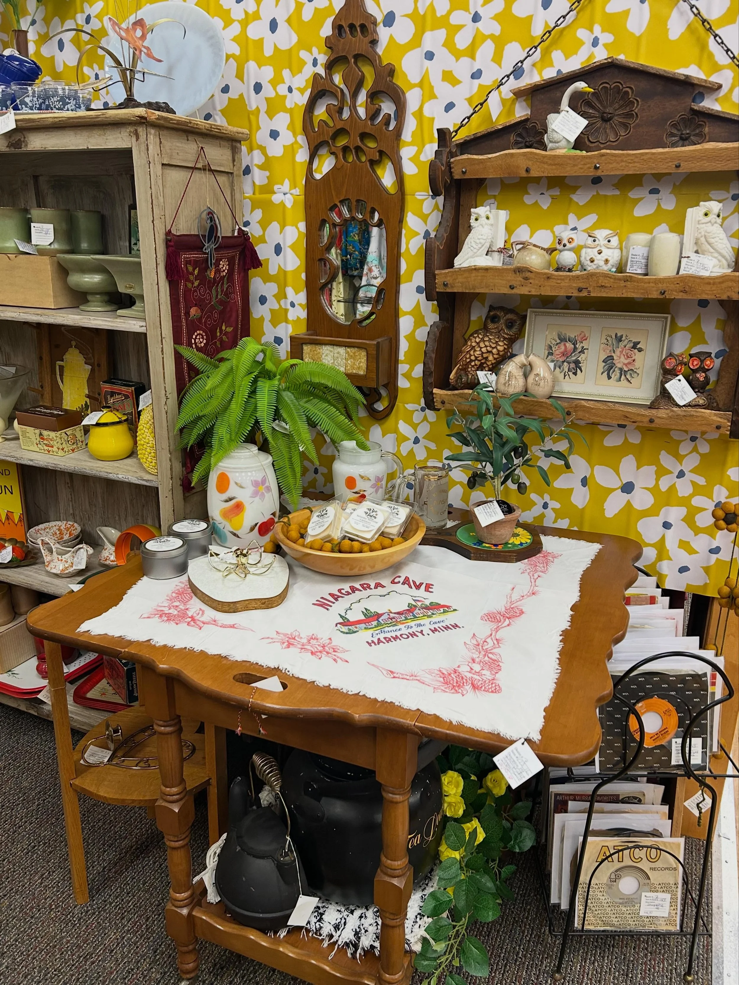 Sometimes a booth overhaul can be ✨magic✨!! Lookin&rsquo; at you, @beebalm_harmony  Come see us today from 10-5! 🌈🪩⚡️