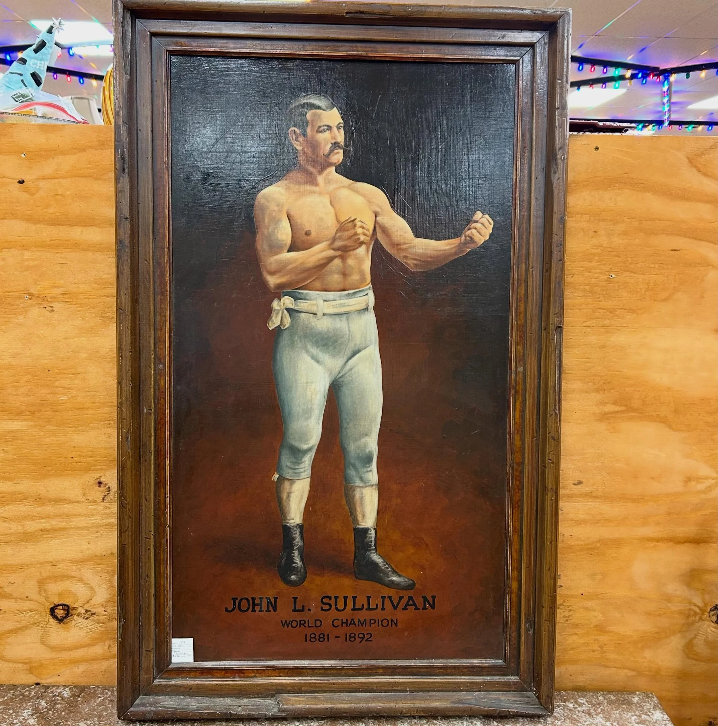 Looking for a huge and rather stunning antique oil painting of a world champion boxer?! Today is your lucky day! We&rsquo;re here for you from 10-5! 🌈🪩⚡️