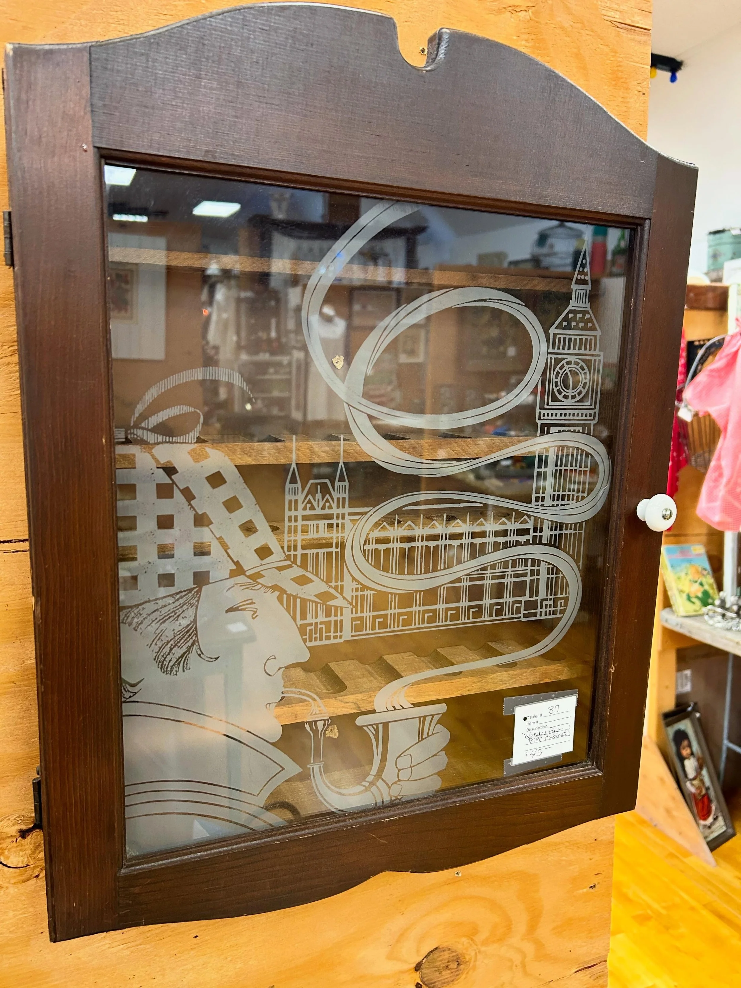 Looking for a fabulous way to display your tobacco pipe collection?! 🤔 We&rsquo;re here for you from 10-5 today! 🌈🪩⚡️