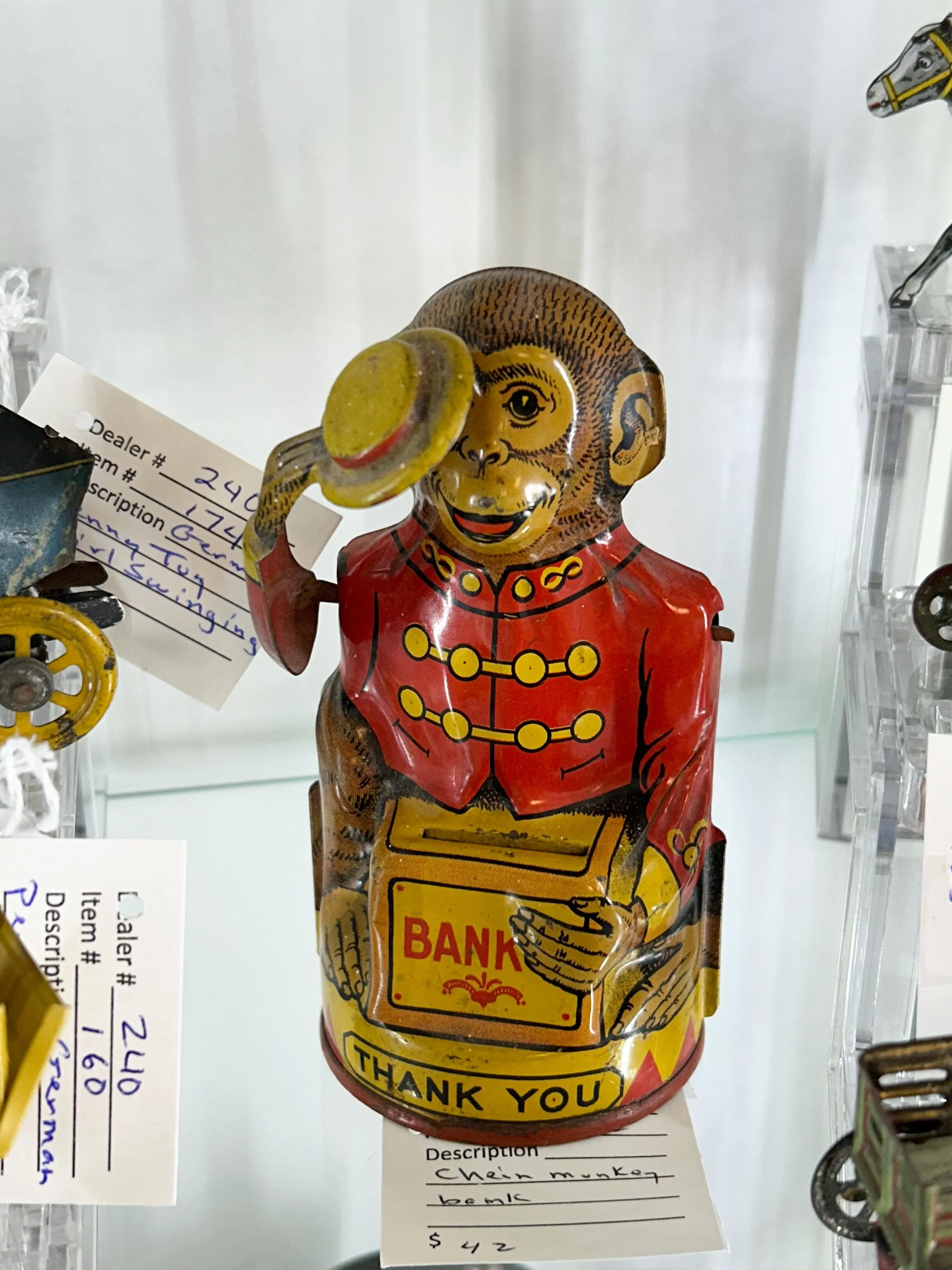 NEW. VENDOR. ALERT. 🚨🚨🚨 Check out this FABULOUS vintage and antique tin toy collection!!! We&rsquo;re here for you today from 10-5! 🌈🪩⚡️