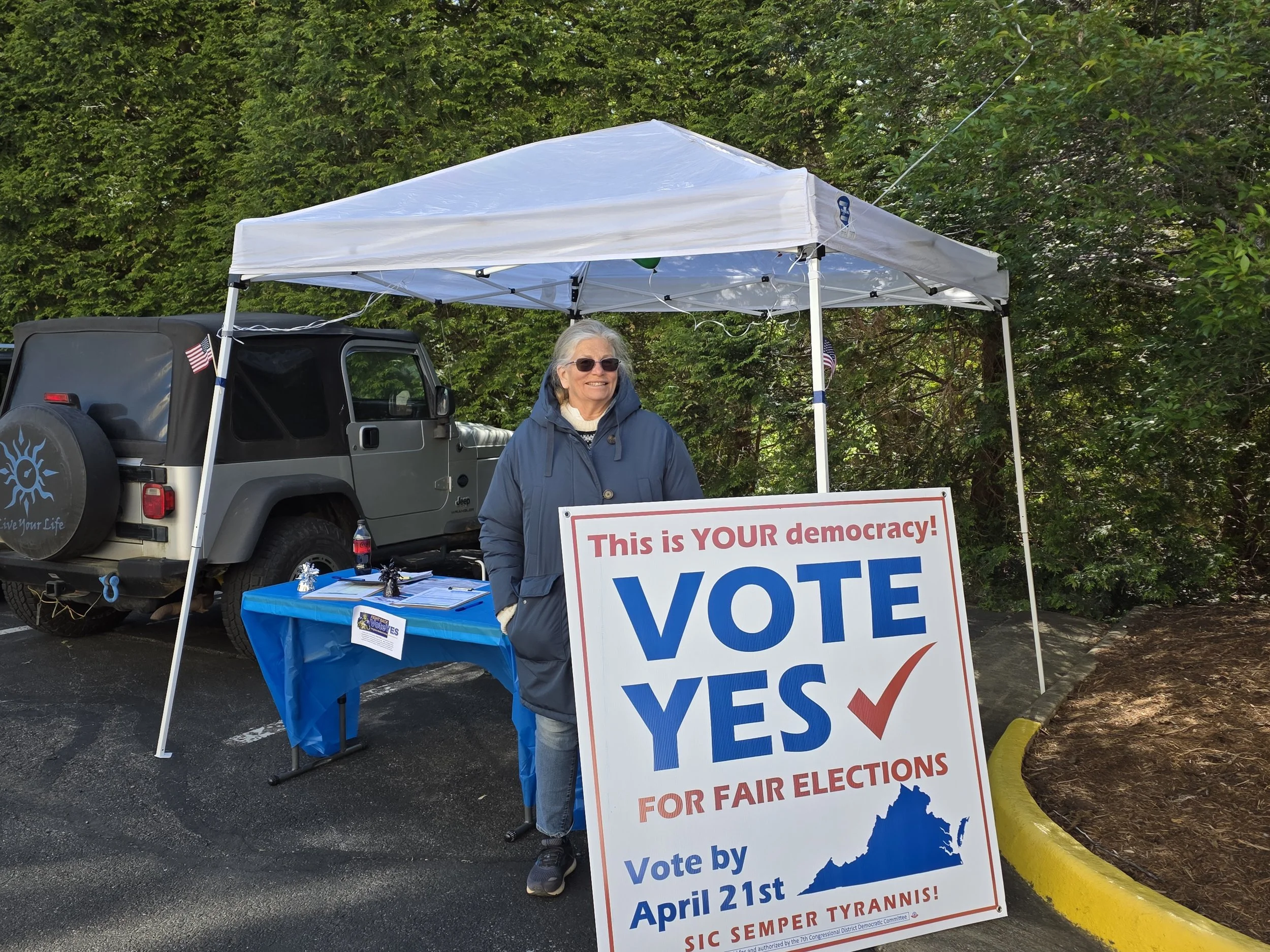 Election Day - Voting "YES" at Ruckersville Precinct