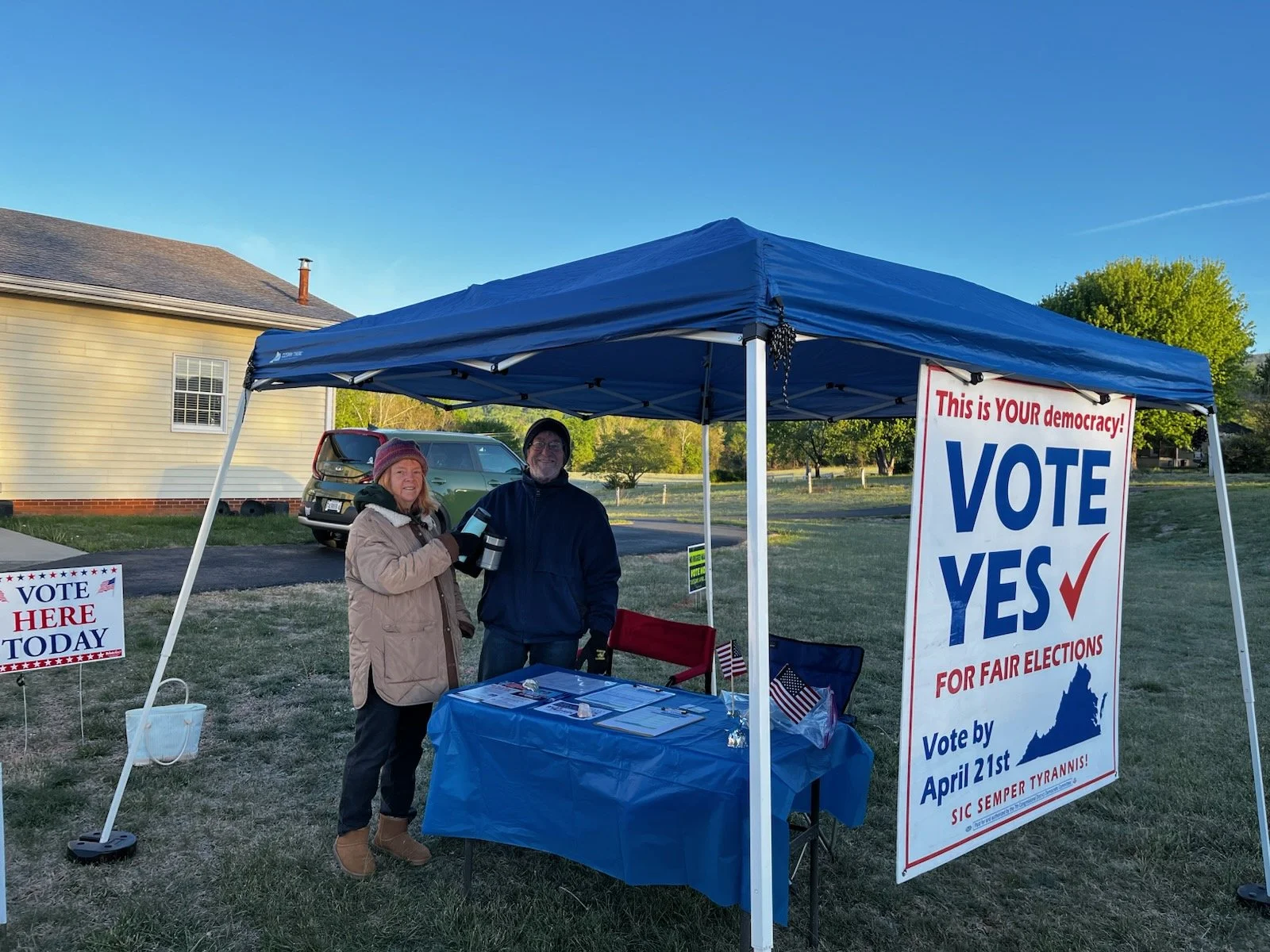 Election Day - Voting "YES" at Dyke Precinct