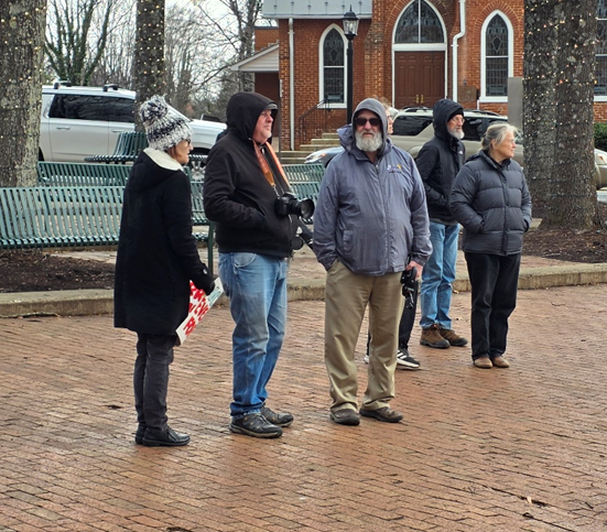 In Orange, folks started to gather in Taylor Park