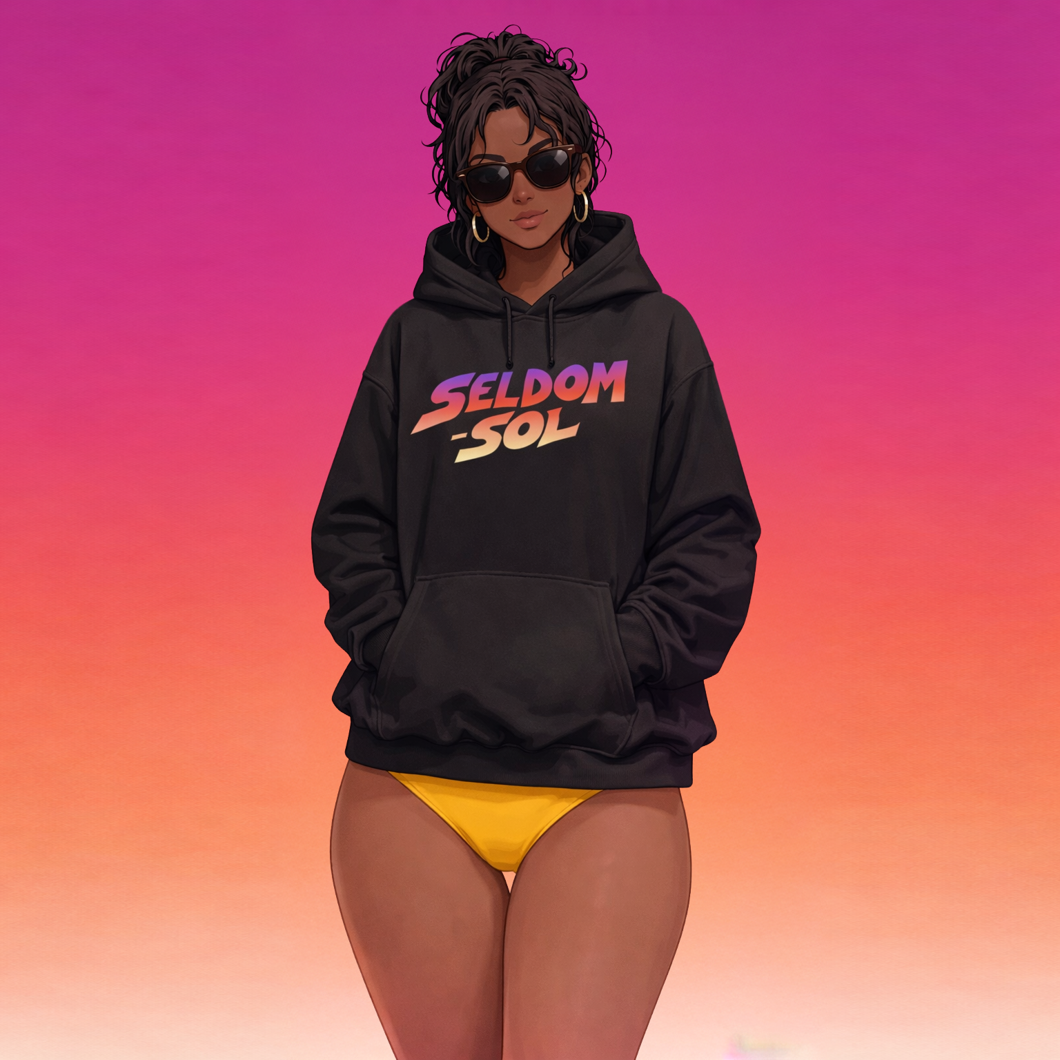 SELDOM SOL LOGO Oversized heavyweight hoodie