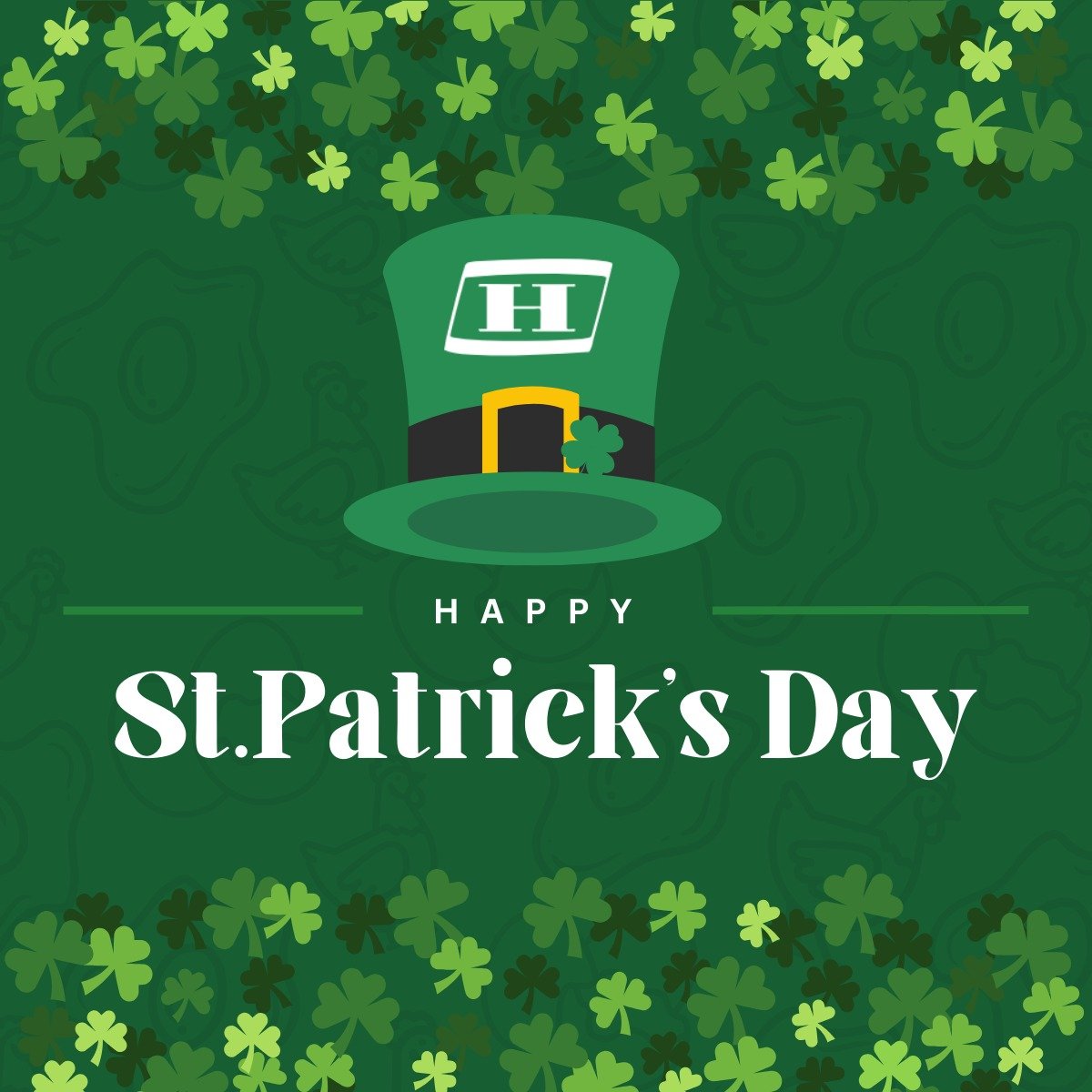 🍀Feeling egg-stremely lucky today!🍀 

Happy St. Patrick's Day from your Hillandale Farms team!