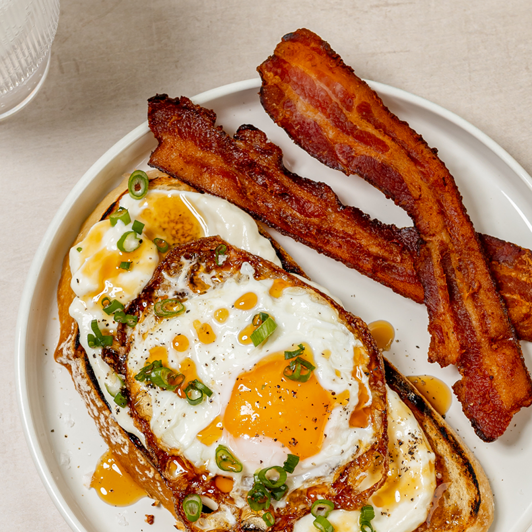 Crispy Fried Eggs with Ricotta &amp; Hot Honey