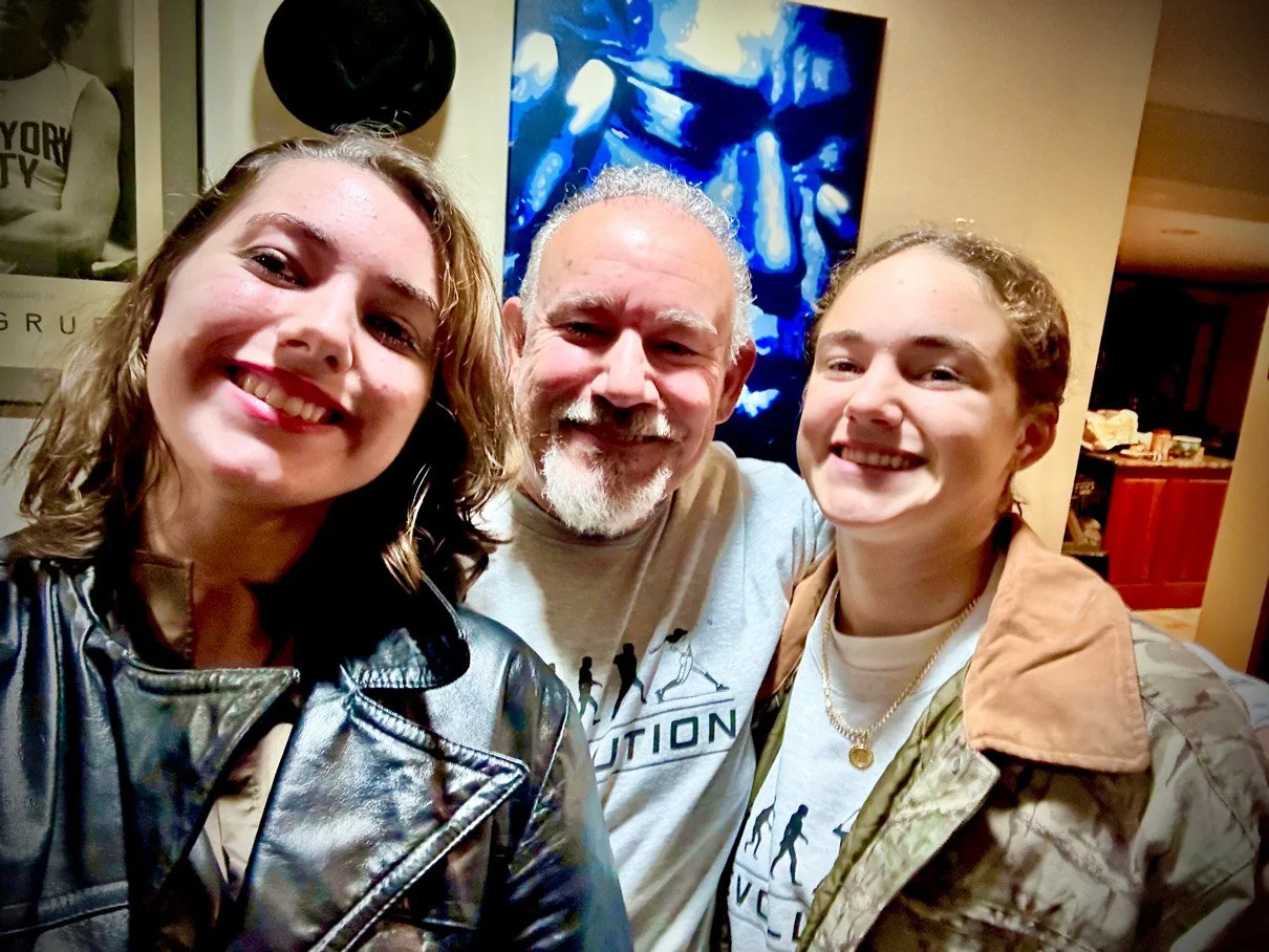 Joe and his two daughters, Stella and Grace