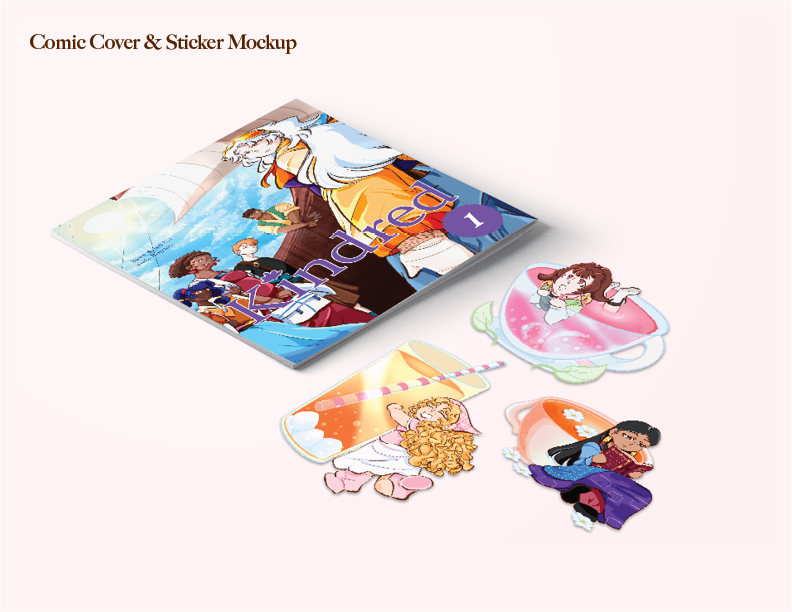 Comic Cover and Sticker Mockups