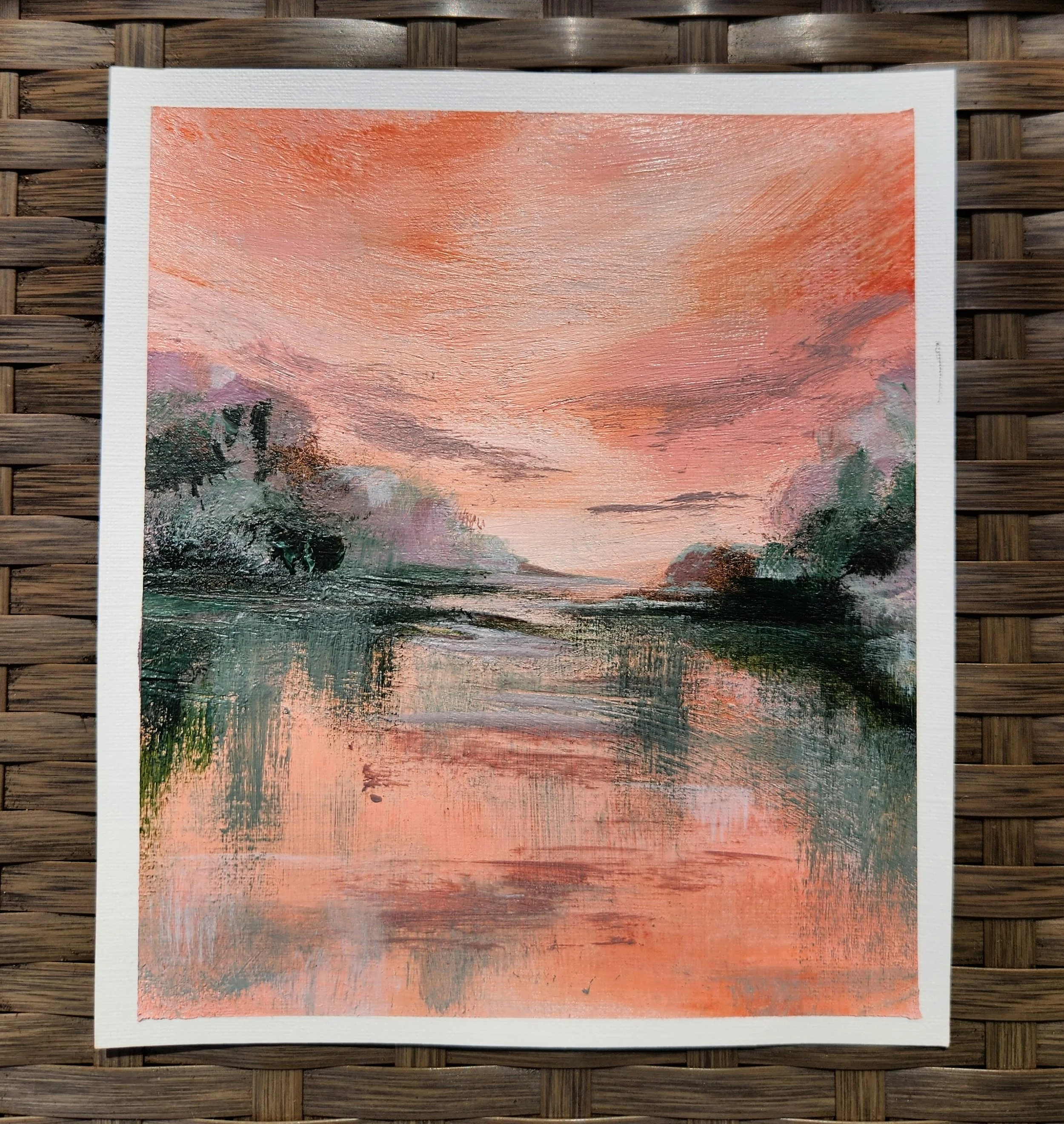 Sunset Over the Lake