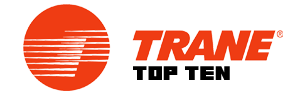 Trane logo with red circle and stylized 'S' shape