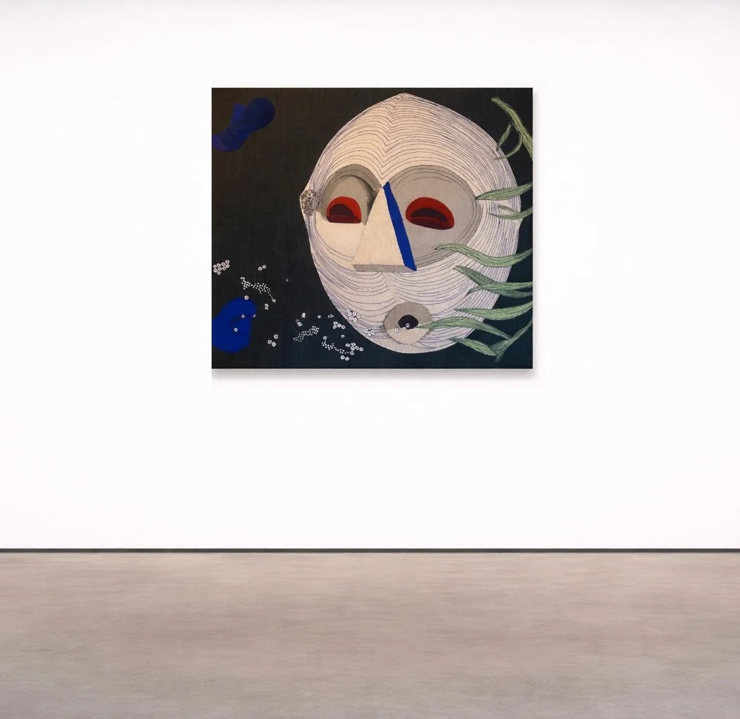  FLOW, 2024&nbsp;  VARIOUS FABRICS &amp; EMBROIDERIES, 44 X 48 INCHES (112 X 122 CM)  PRIVATE COLLECTION, NYC 