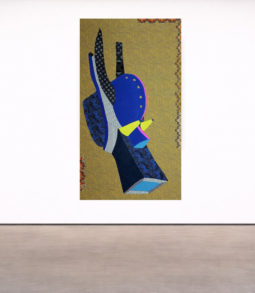  DEAR DEER, 2015-16&nbsp;  VARIOUS FABRICS, EMBROIDERIES &amp; BEADS, 87 X 51 INCHES (220 X 130 CM)  EXHIBITED IN 2016, GALERIE CHEVALIER &amp; PARSUA, PARIS, FRANCE&nbsp;| 2022, DOMUS ART GALLERY, ATHENS, GREECE  PRIVATE COLLECTION, ROMA, ITALY 