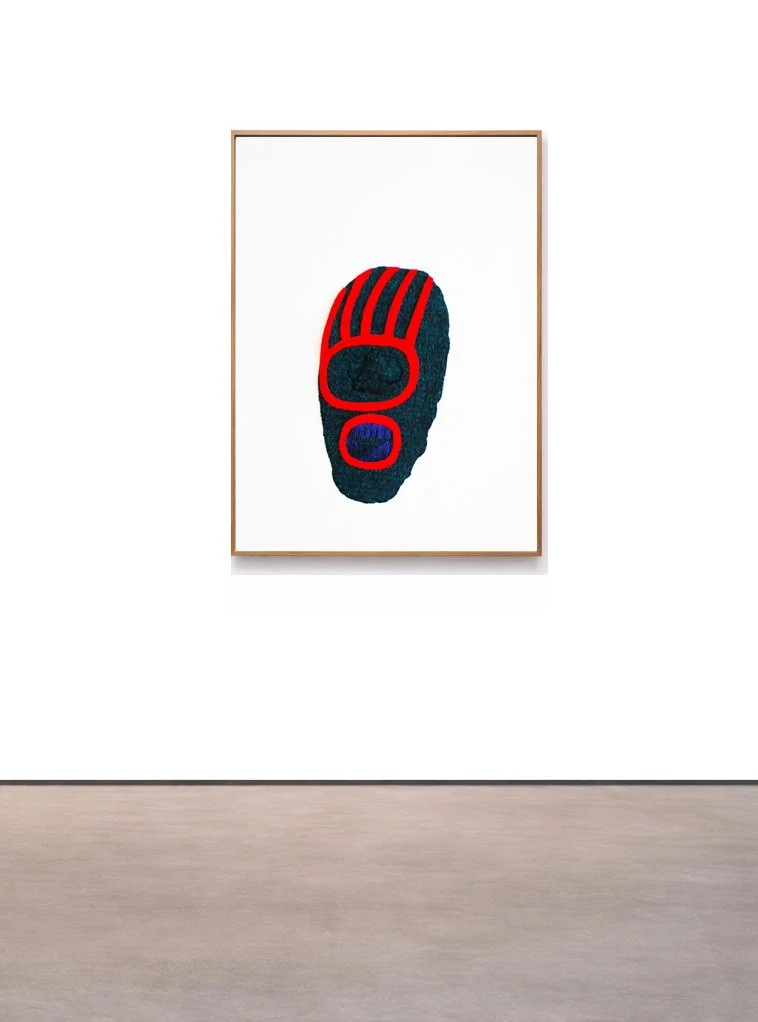 Florence Vacher | Marcel, 2013, various fabrics & embroideries; 30 x 22.5 inches (76.2 x 57 cm) | Sold