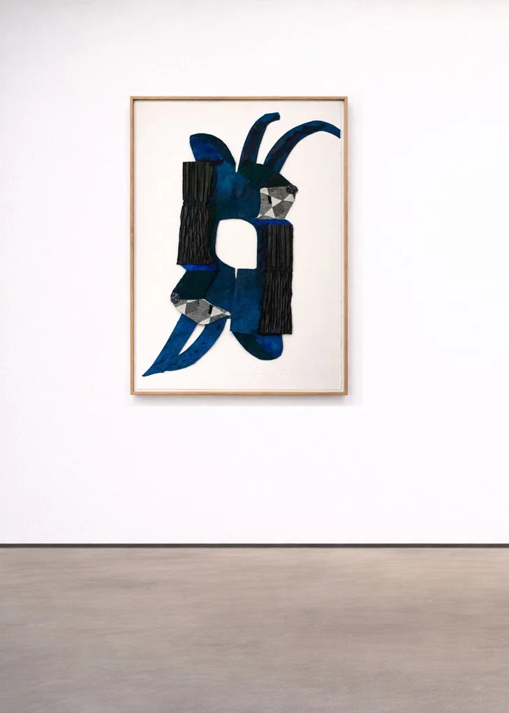 Florence Vacher | Serres, 2025, various fabrics & embroideries; 30 x 22.5 inches (76.2 x 57 cm) Frame: UV filter & museum | Exhibited in 2025-26, JMB Fine Arts, Hudson, NY | Sold