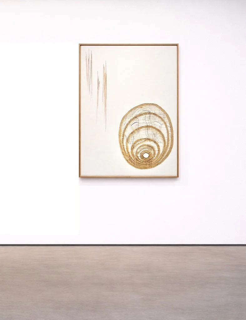 Florence Vacher | (((0))), 2025, various fabrics & embroideries; 30 x 22.5 inches (76.2 x 57 cm)
Frame: UV filter & museum | Exhibited in 2025-26, JMB Fine Arts, Hudson, NY | 2026, Residency Unlimited, Brooklyn, NY