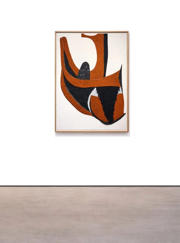 Florence Vacher | Blow out, 2025, various fabrics & embroideries; 30 x 22.5 inches (76.2 x 57 cm) Frame: UV filter & museum | Exhibited in 2025-26, JMB Fine Arts, Hudson, NY