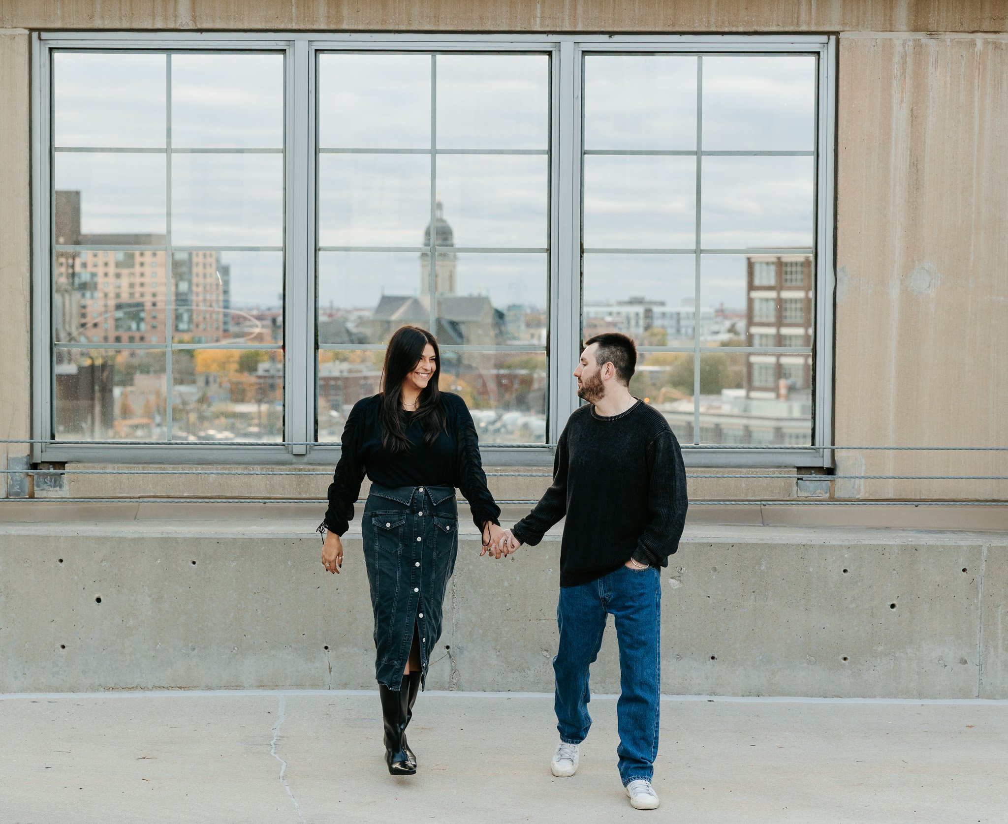couple on their rooftop in chicago