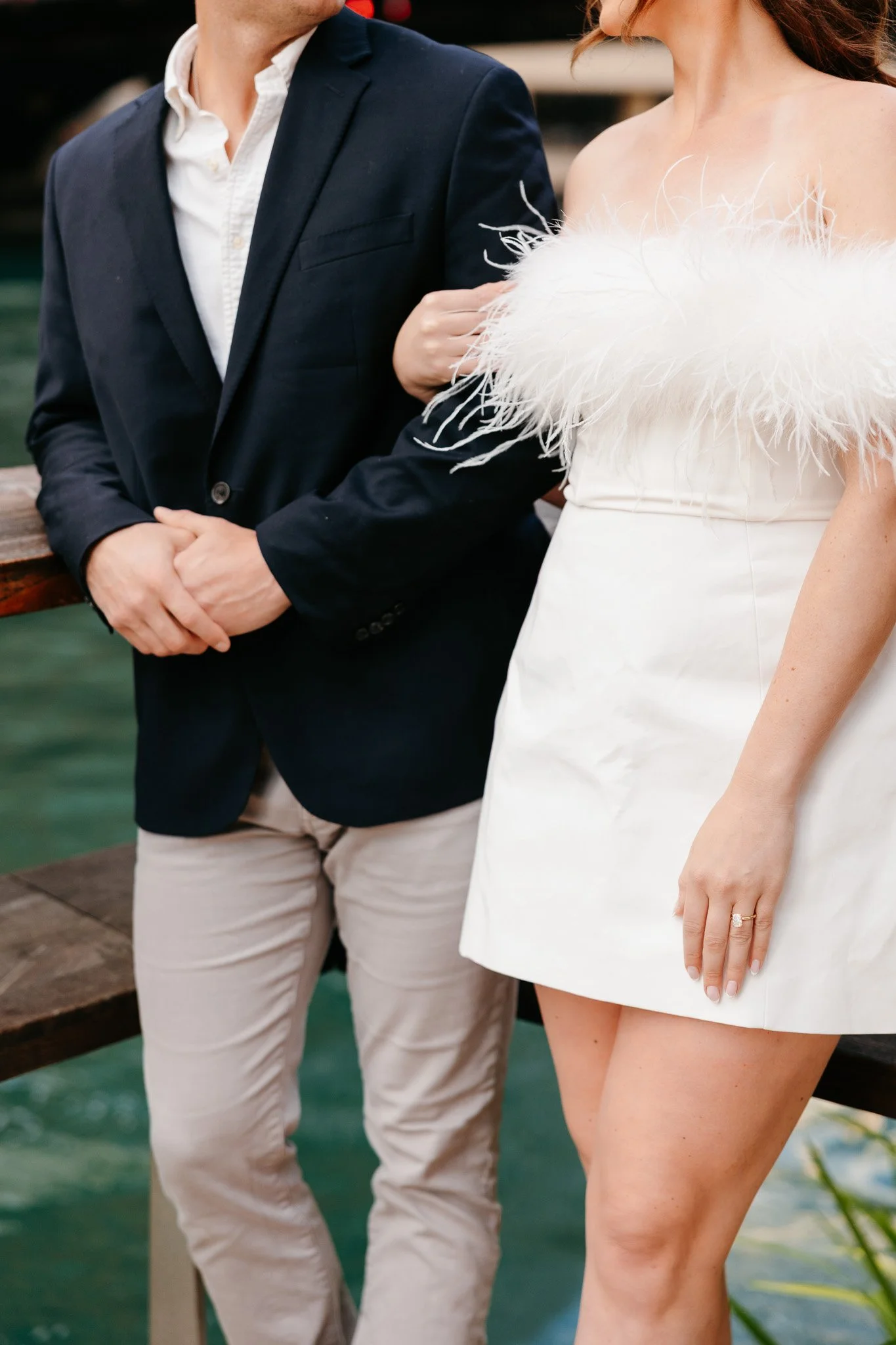 downtown chicago riverwalk engagement photos